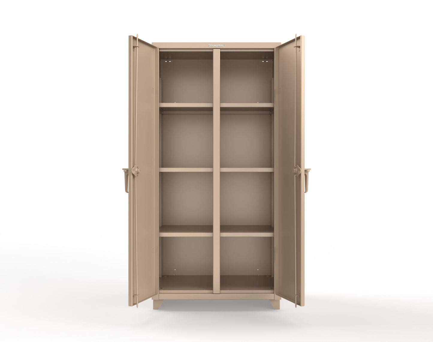 Extra Heavy Duty 14 GA Double Shift Cabinet with 6 Shelves - 36 In. W x 24 In. D x 75 In. H - 36-DS-246-L-1019