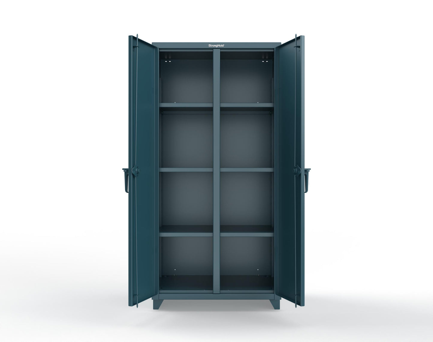 Extra Heavy Duty 14 GA Double Shift Cabinet with 6 Shelves - 36 In. W x 24 In. D x 75 In. H - 36-DS-246-L-5001