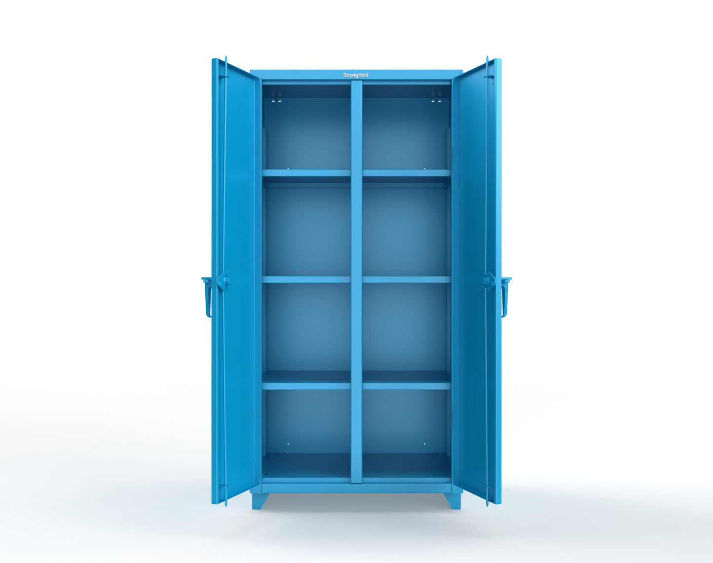 Extra Heavy Duty 14 GA Double Shift Cabinet with 6 Shelves - 36 In. W x 24 In. D x 75 In. H - 36-DS-246-L-5012