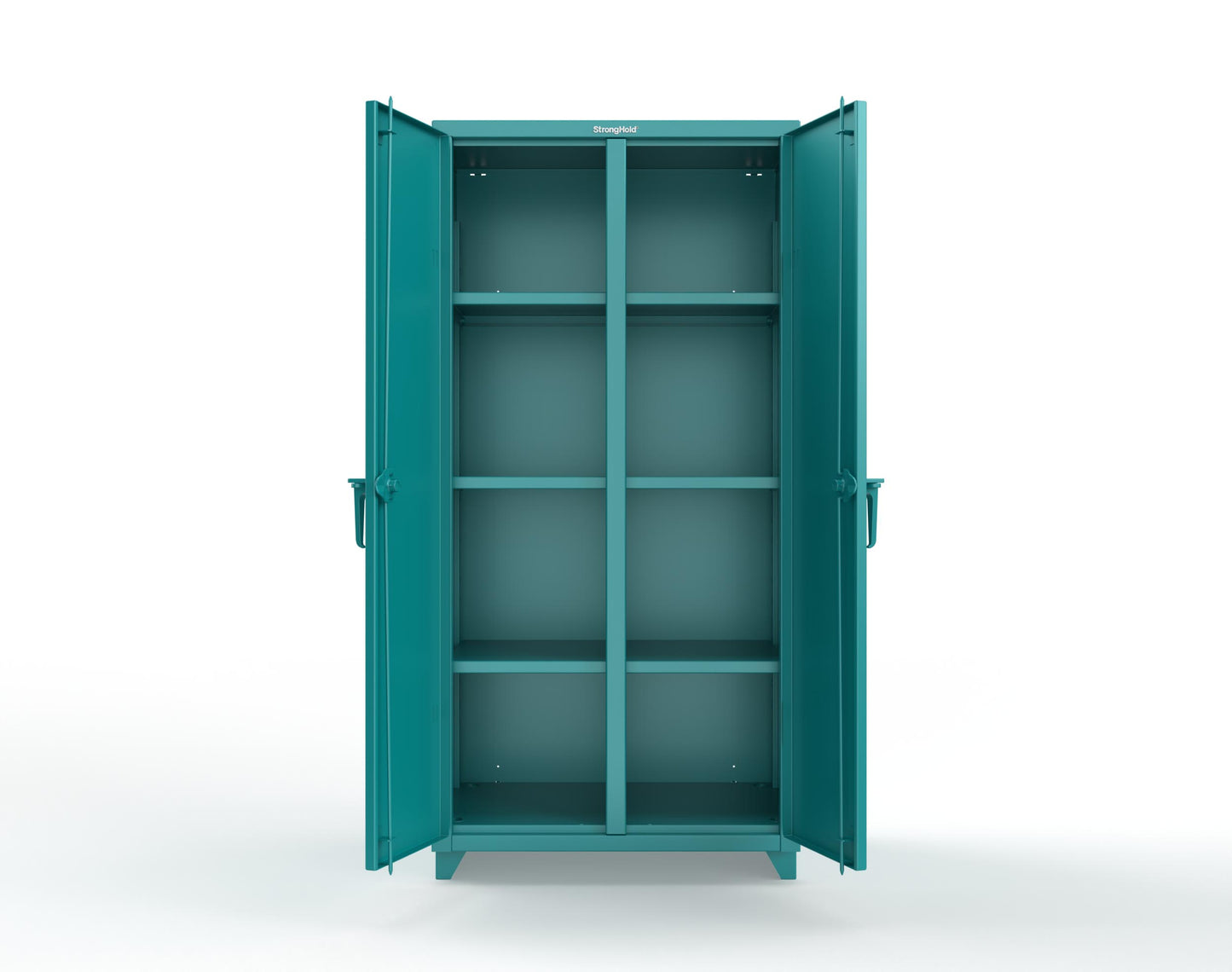 Extra Heavy Duty 14 GA Double Shift Cabinet with 6 Shelves - 36 In. W x 24 In. D x 75 In. H - 36-DS-246-L-5021