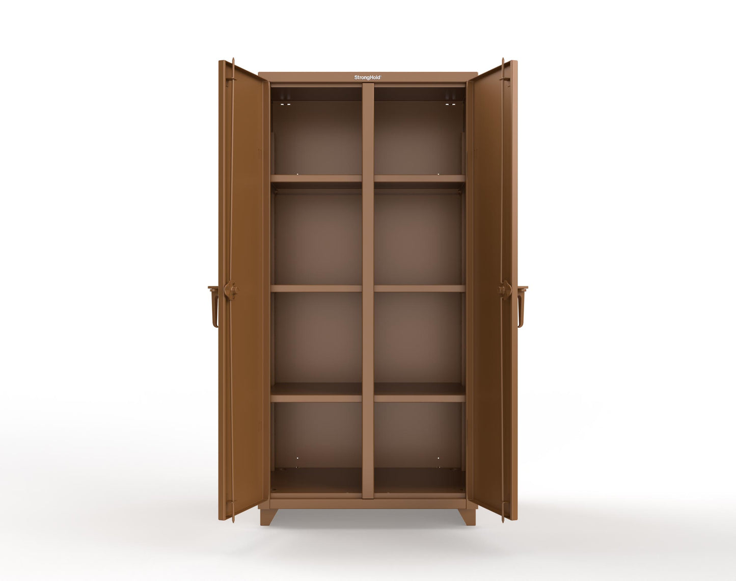 Extra Heavy Duty 14 GA Double Shift Cabinet with 6 Shelves - 36 In. W x 24 In. D x 75 In. H - 36-DS-246-L-8008