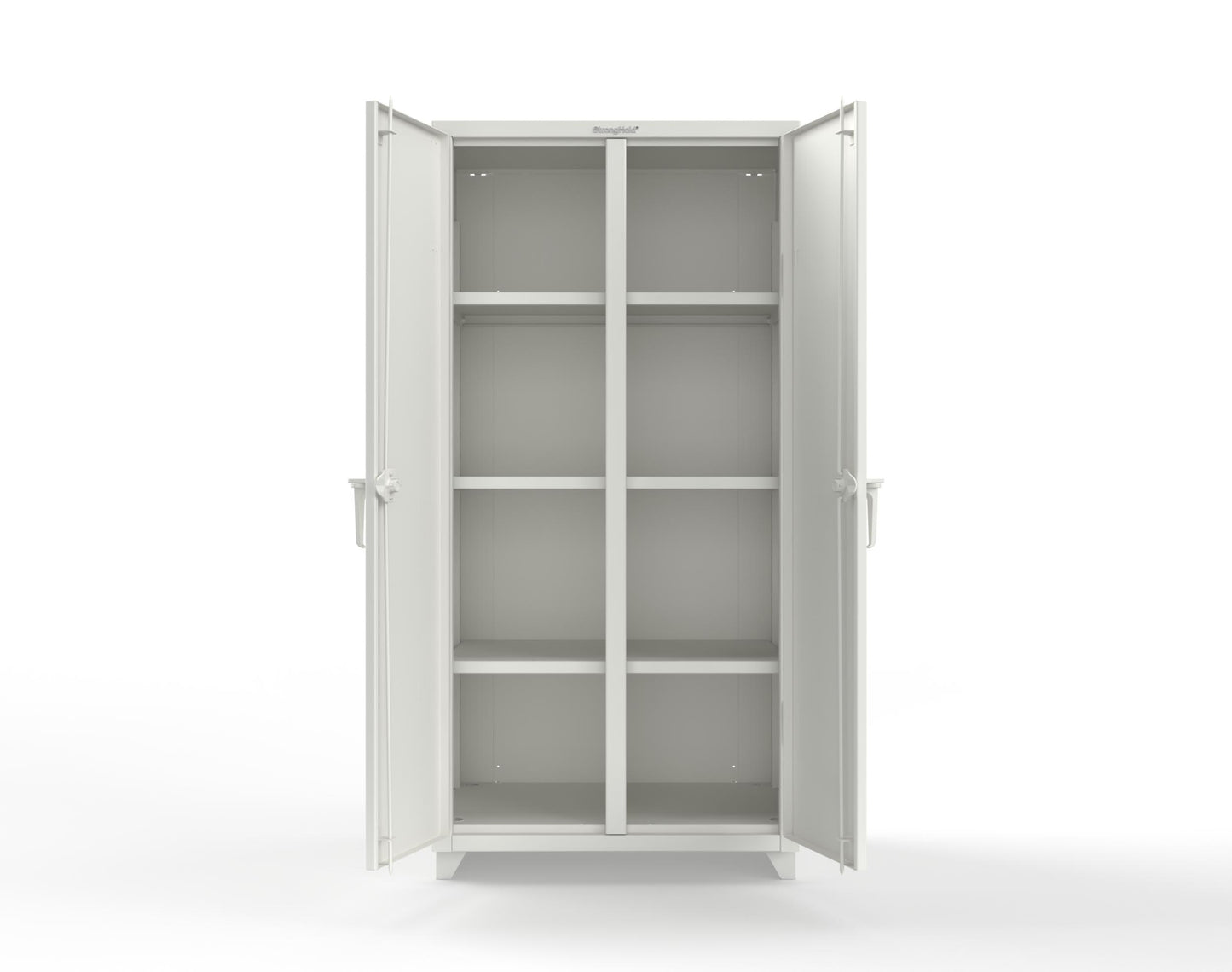Extra Heavy Duty 14 GA Double Shift Cabinet with 6 Shelves - 36 In. W x 24 In. D x 75 In. H - 36-DS-246-L-9003