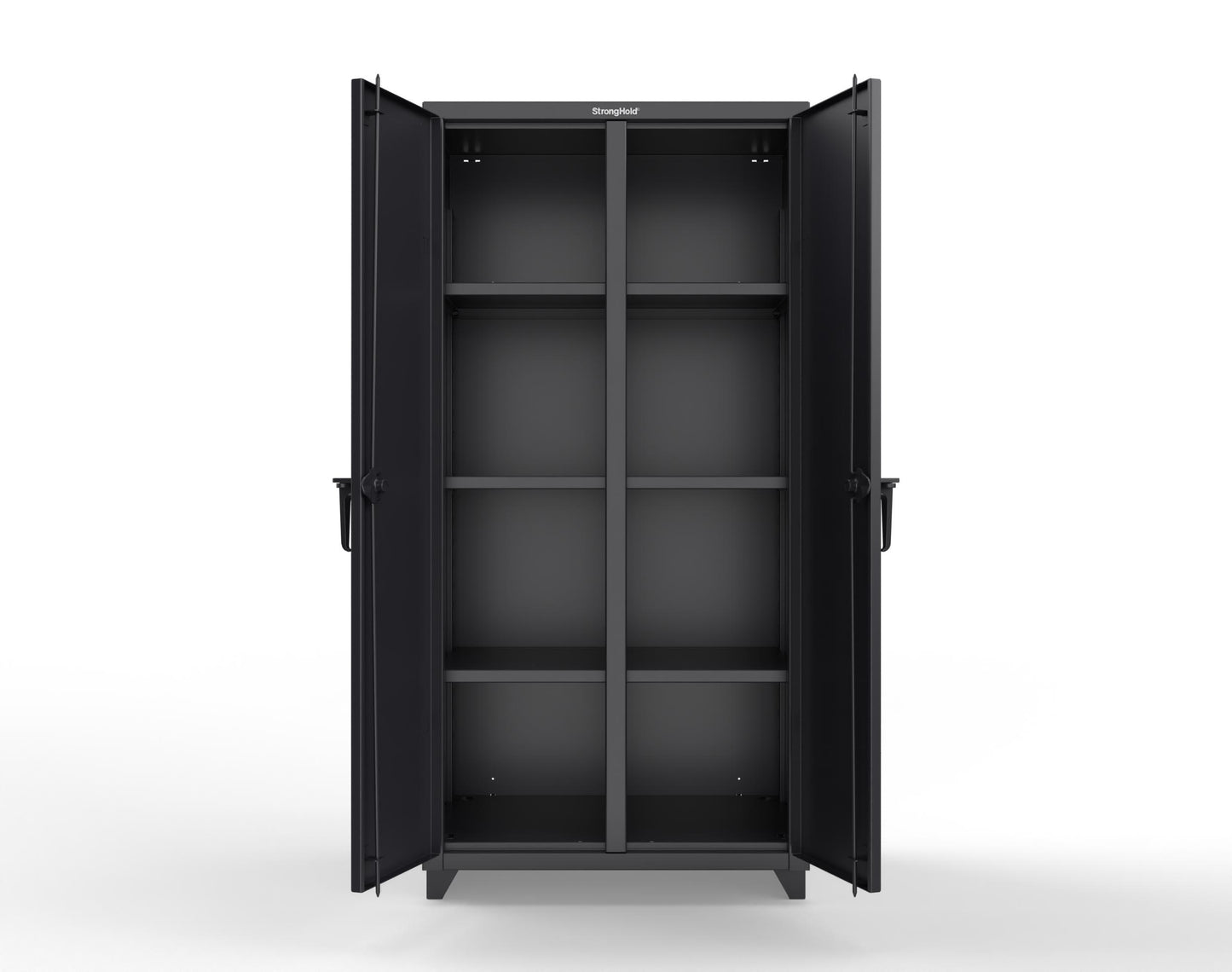 Extra Heavy Duty 14 GA Double Shift Cabinet with 6 Shelves - 36 In. W x 24 In. D x 75 In. H - 36-DS-246-L-9005