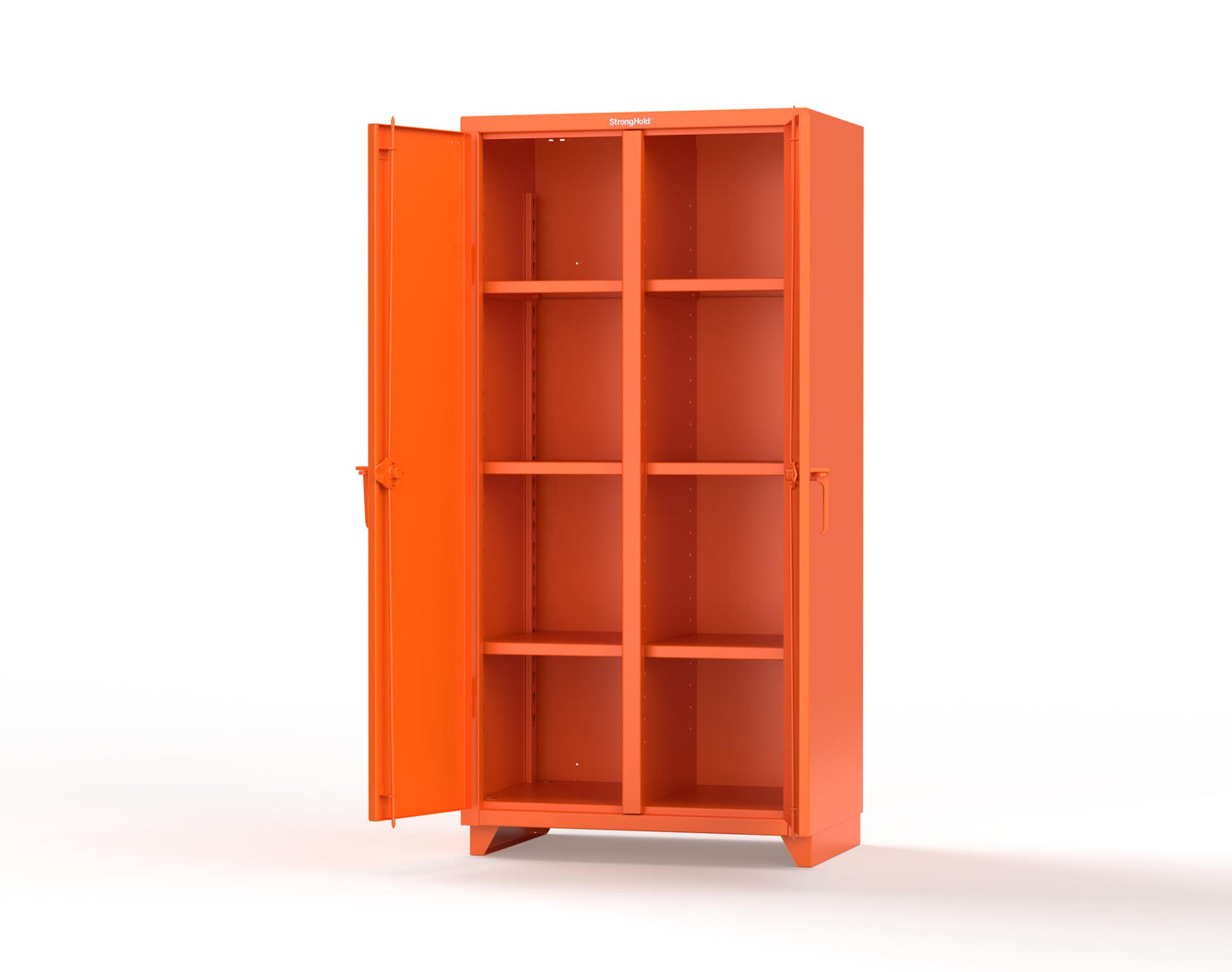 Extra Heavy Duty 14 GA Double Shift Cabinet with 6 Shelves - 36 In. W x 24 In. D x 75 In. H - 36-DS-246-L-2009