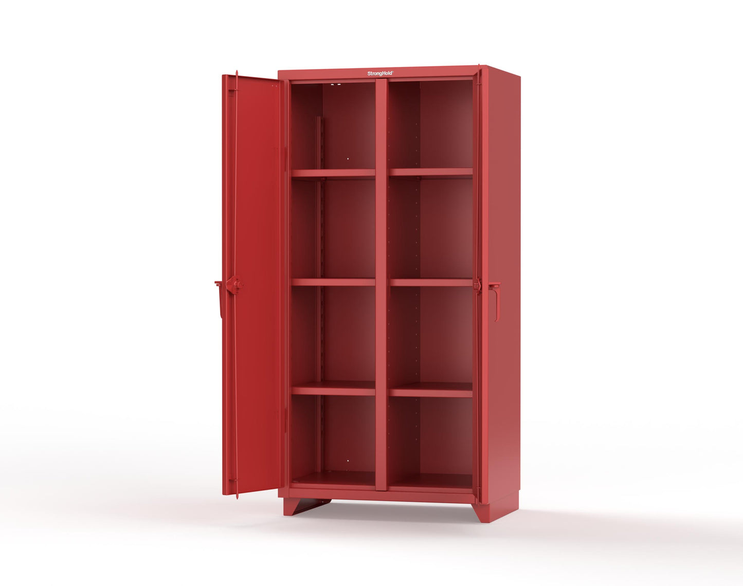 Extra Heavy Duty 14 GA Double Shift Cabinet with 6 Shelves - 36 In. W x 24 In. D x 75 In. H - 36-DS-246-L-3001
