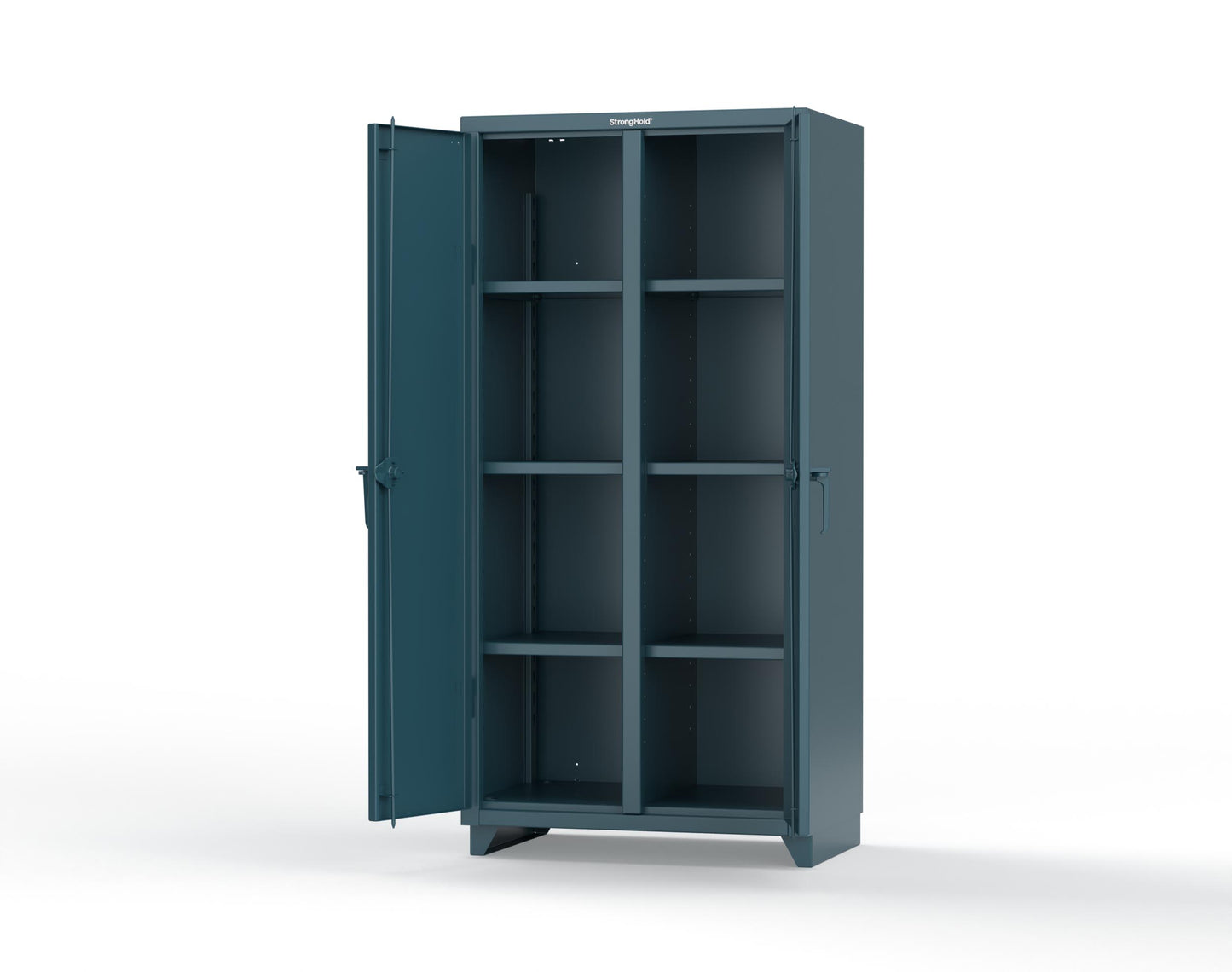 Extra Heavy Duty 14 GA Double Shift Cabinet with 6 Shelves - 36 In. W x 24 In. D x 75 In. H - 36-DS-246-L-5001