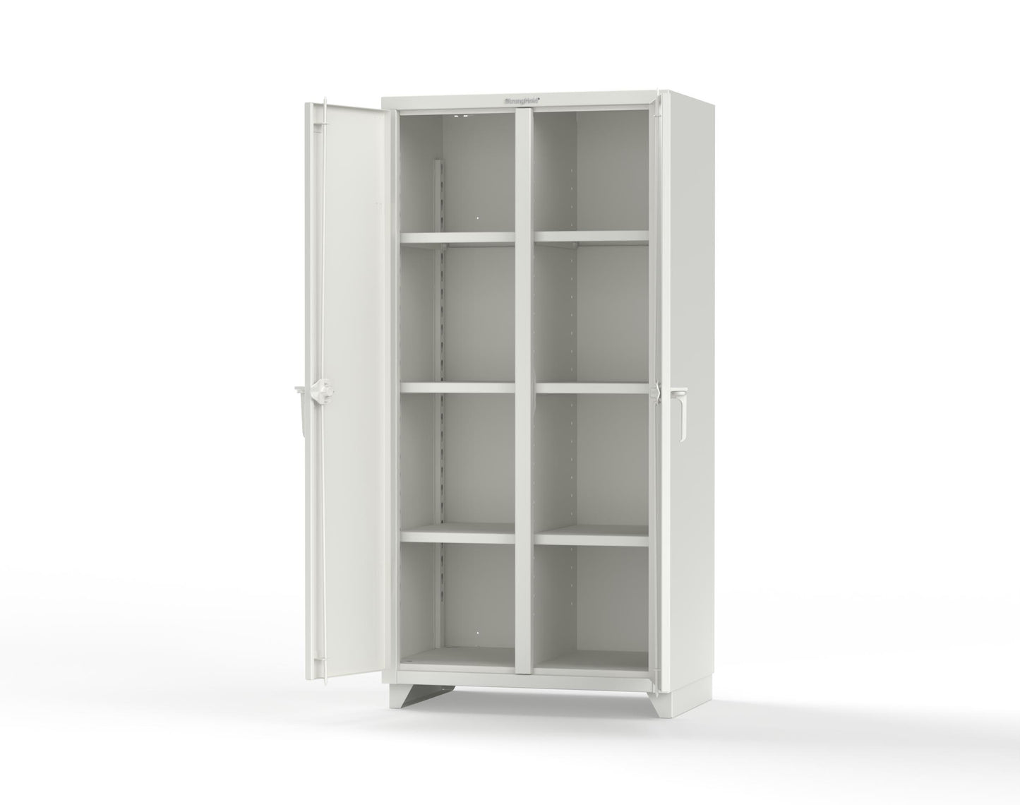 Extra Heavy Duty 14 GA Double Shift Cabinet with 6 Shelves - 36 In. W x 24 In. D x 75 In. H - 36-DS-246-L-9003