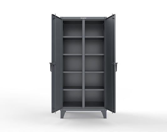 Extreme Duty 12 GA Double Shift Cabinet with 8 Shelves - 36 In. W x 24 In. D x 78 In. H - 36-DS-248-7024