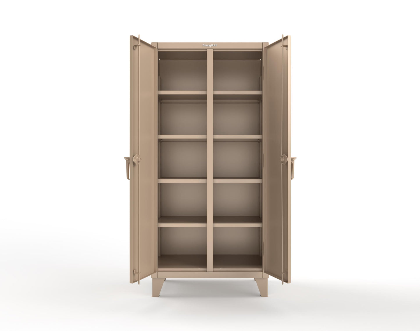 Extreme Duty 12 GA Double Shift Cabinet with 8 Shelves - 36 In. W x 24 In. D x 78 In. H - 36-DS-248-1019
