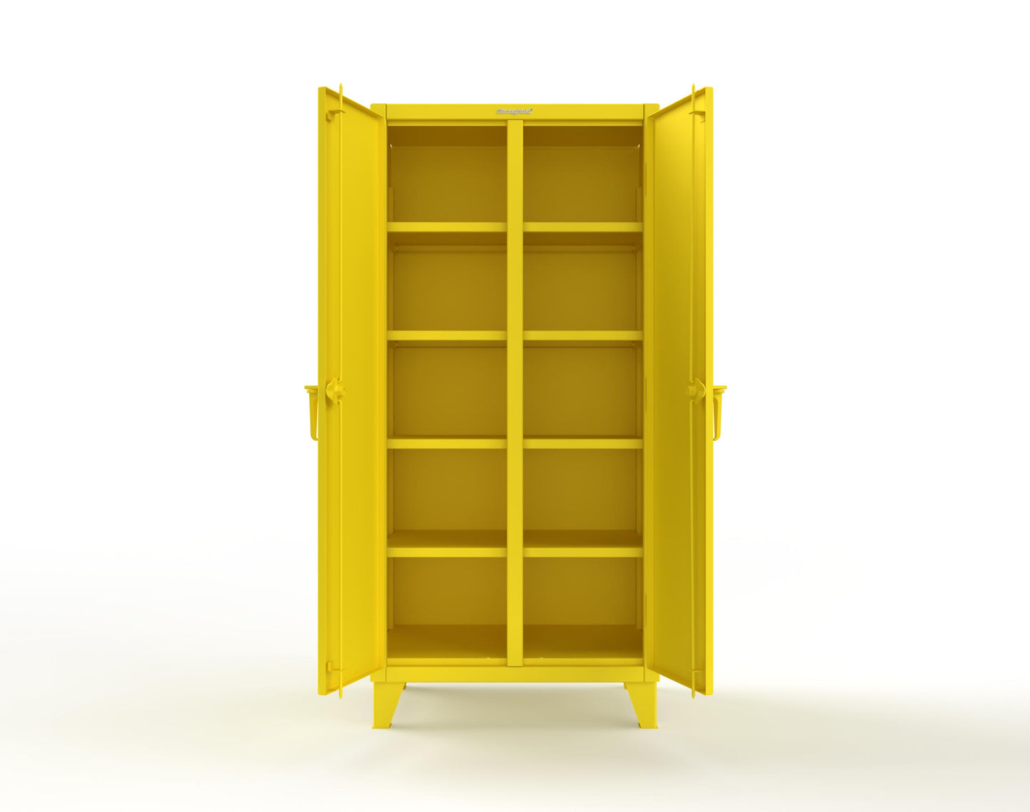Extreme Duty 12 GA Double Shift Cabinet with 8 Shelves - 36 In. W x 24 In. D x 78 In. H - 36-DS-248-1021