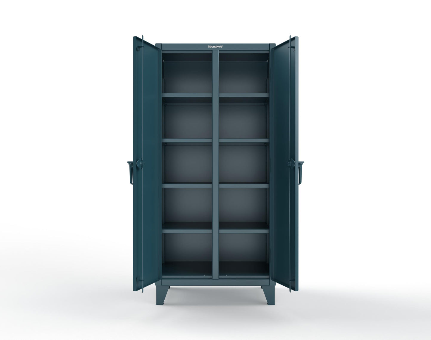 Extreme Duty 12 GA Double Shift Cabinet with 8 Shelves - 36 In. W x 24 In. D x 78 In. H - 36-DS-248-5001