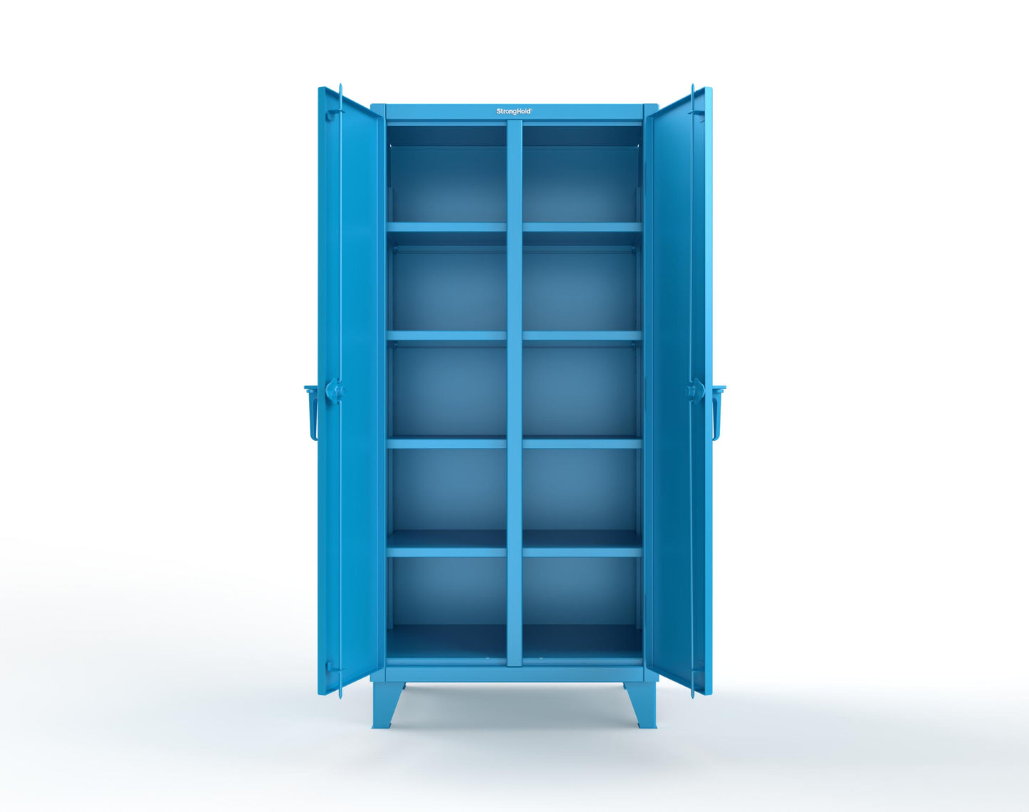 Extreme Duty 12 GA Double Shift Cabinet with 8 Shelves - 36 In. W x 24 In. D x 78 In. H - 36-DS-248-5012