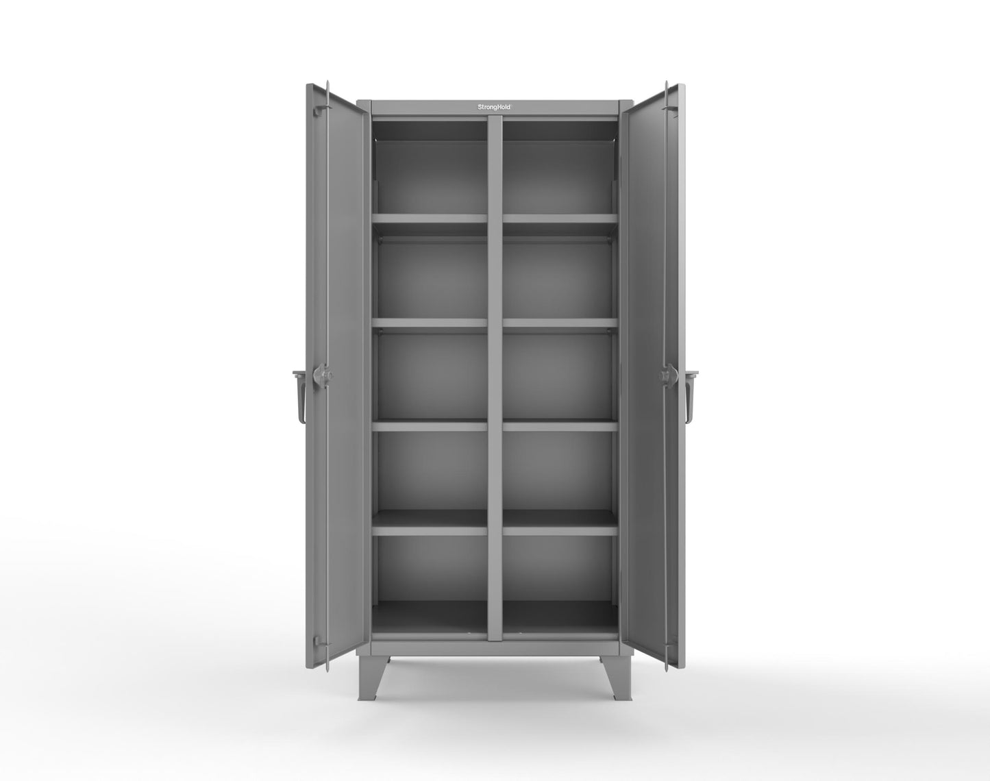 Extreme Duty 12 GA Double Shift Cabinet with 8 Shelves - 36 In. W x 24 In. D x 78 In. H - 36-DS-248-7037