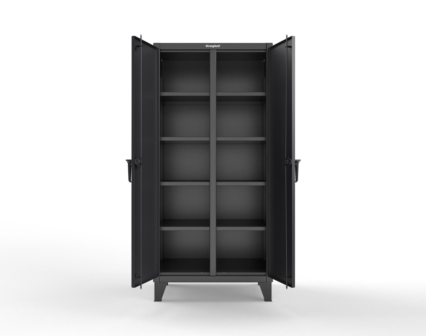Extreme Duty 12 GA Double Shift Cabinet with 8 Shelves - 36 In. W x 24 In. D x 78 In. H - 36-DS-248-9005