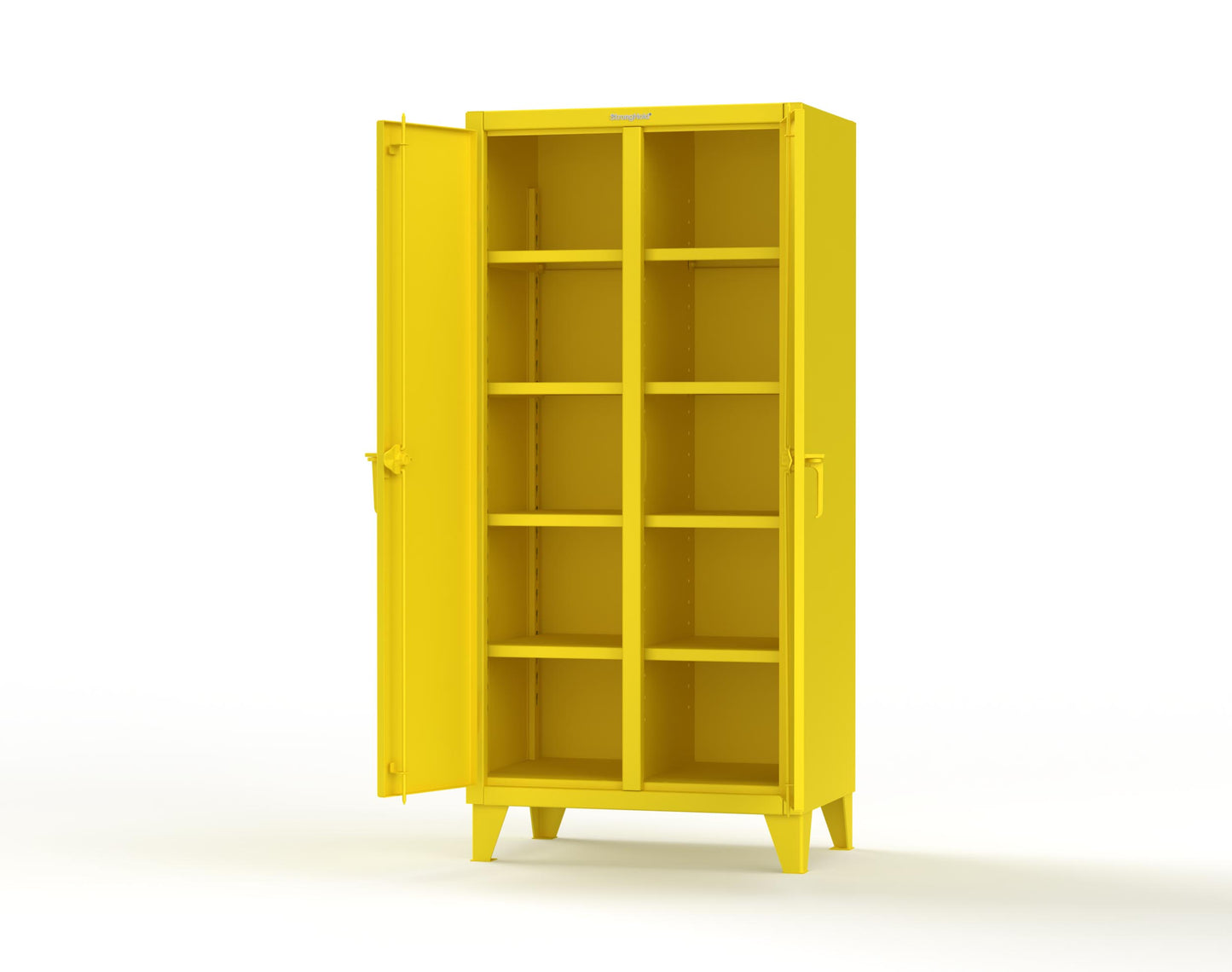 Extreme Duty 12 GA Double Shift Cabinet with 8 Shelves - 36 In. W x 24 In. D x 78 In. H - 36-DS-248-1021