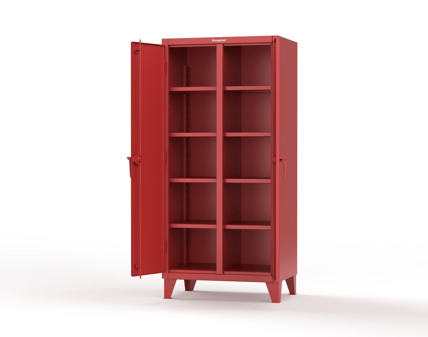 Extreme Duty 12 GA Double Shift Cabinet with 8 Shelves - 36 In. W x 24 In. D x 78 In. H - 36-DS-248-3001