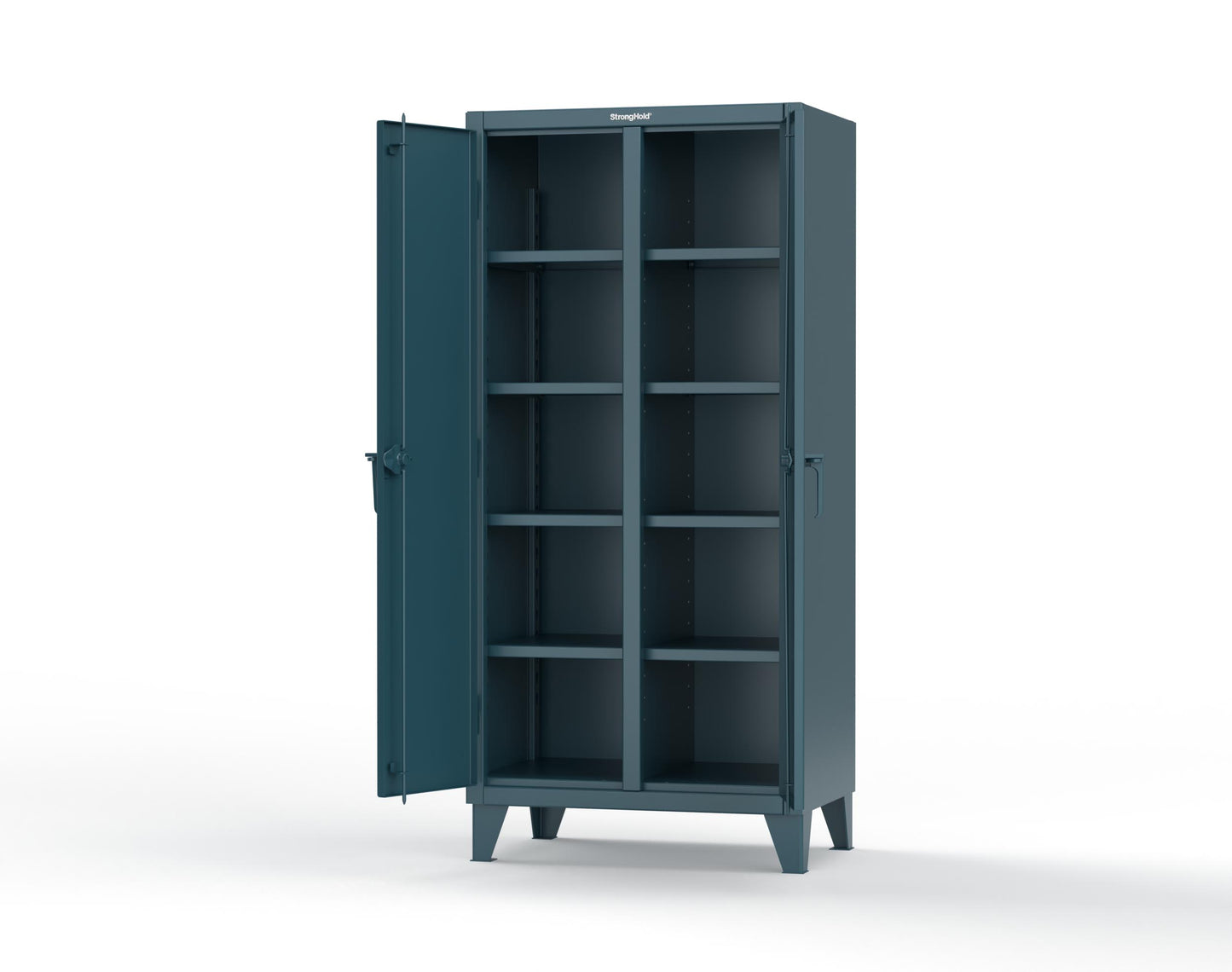 Extreme Duty 12 GA Double Shift Cabinet with 8 Shelves - 36 In. W x 24 In. D x 78 In. H - 36-DS-248-5001