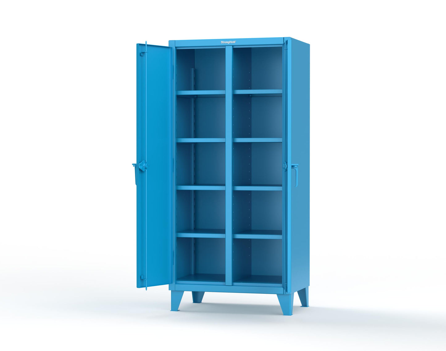 Extreme Duty 12 GA Double Shift Cabinet with 8 Shelves - 36 In. W x 24 In. D x 78 In. H - 36-DS-248-5012