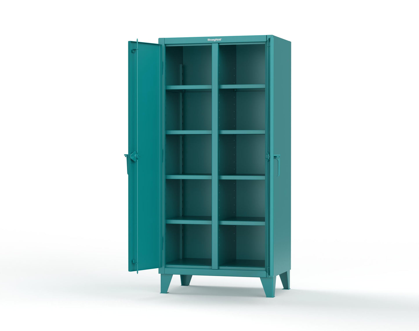 Extreme Duty 12 GA Double Shift Cabinet with 8 Shelves - 36 In. W x 24 In. D x 78 In. H - 36-DS-248-5021