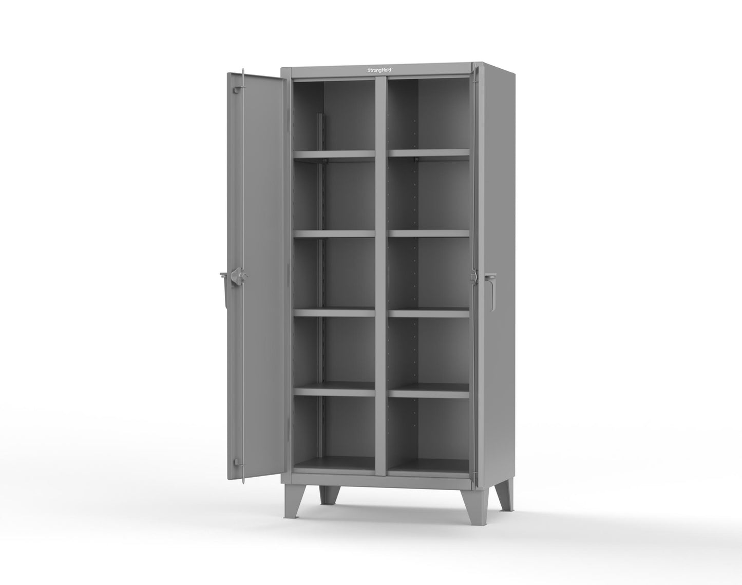 Extreme Duty 12 GA Double Shift Cabinet with 8 Shelves - 36 In. W x 24 In. D x 78 In. H - 36-DS-248-7037