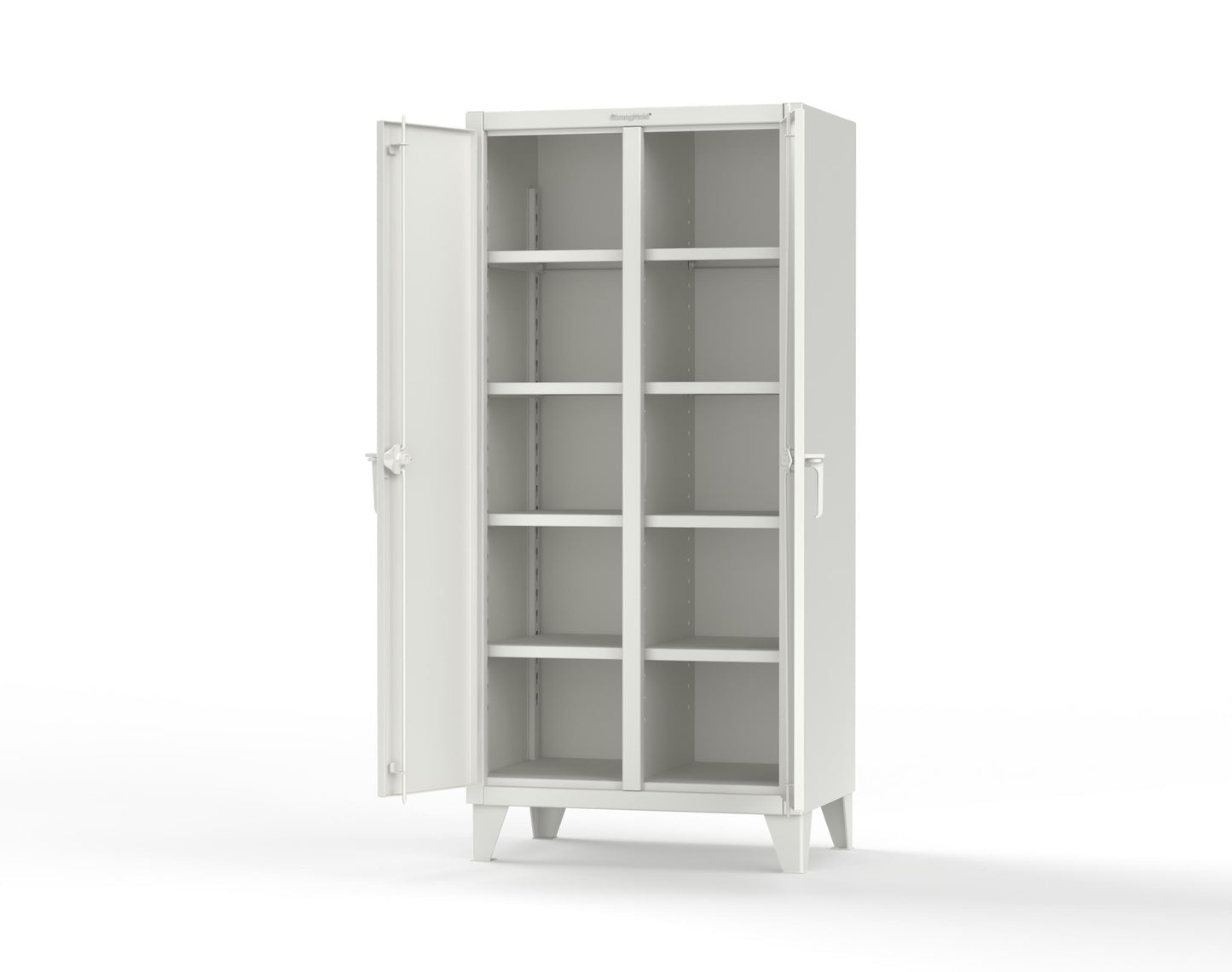 Extreme Duty 12 GA Double Shift Cabinet with 8 Shelves - 36 In. W x 24 In. D x 78 In. H - 36-DS-248-9003