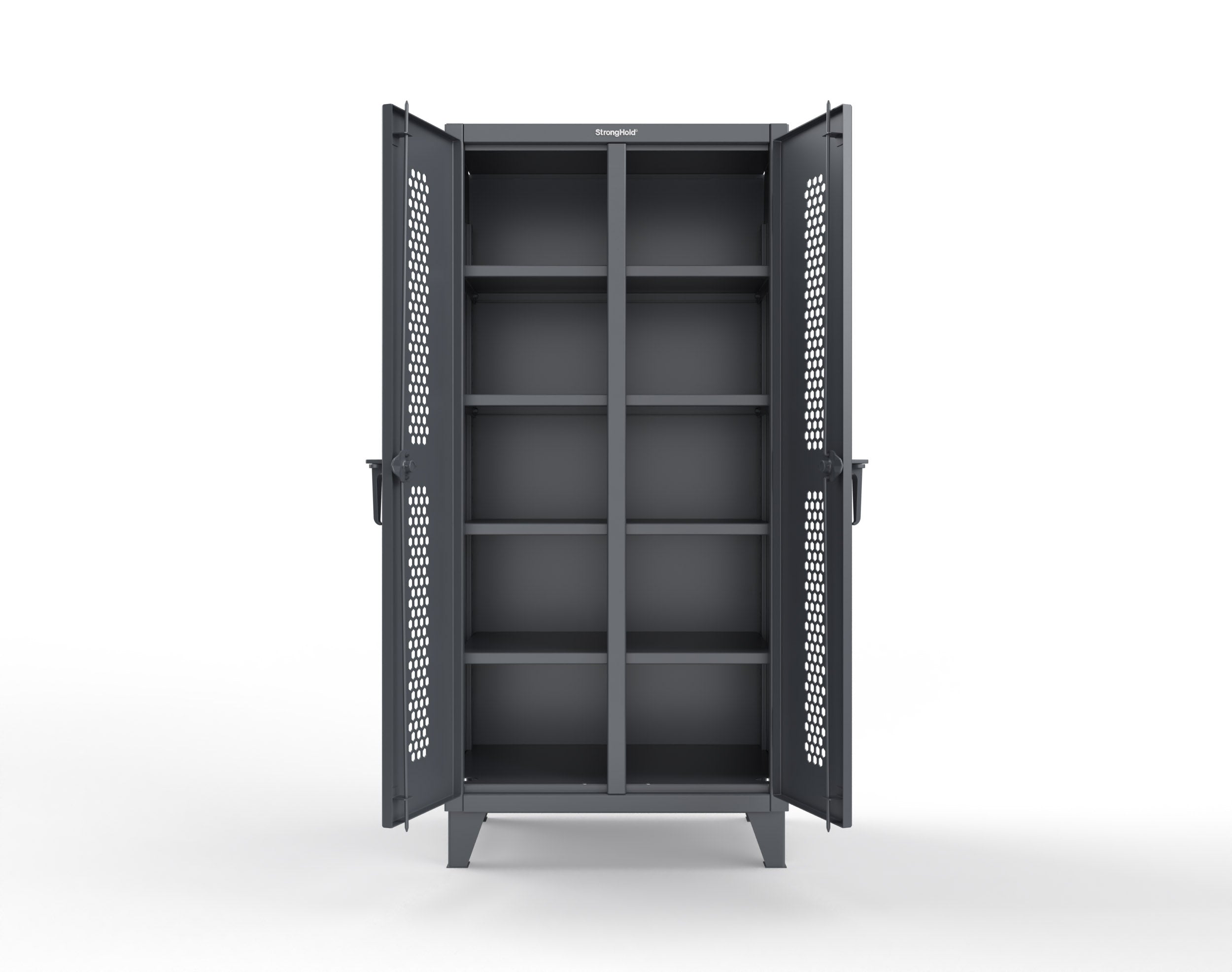Extreme Duty 12 GA Ventilated (Hex) Double Shift Cabinet with 8 Shelve ...