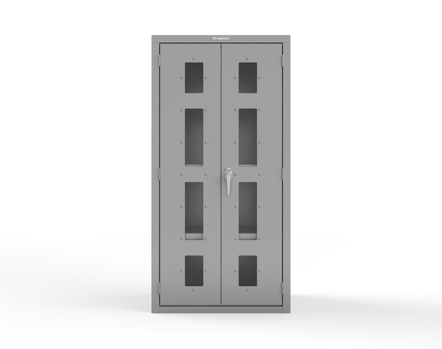 Heavy Duty 18 GA Cabinet with Clearview Doors - 36 in. W x 24 in. D x 72 in. H - 36-LD-243-P-7037