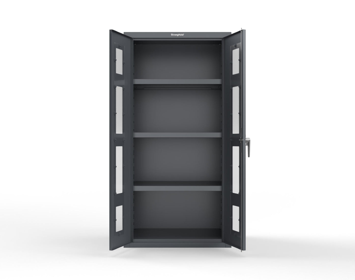 Heavy Duty 18 GA Cabinet with Clearview Doors - 36 in. W x 24 in. D x 72 in. H - 36-LD-243-P-7024