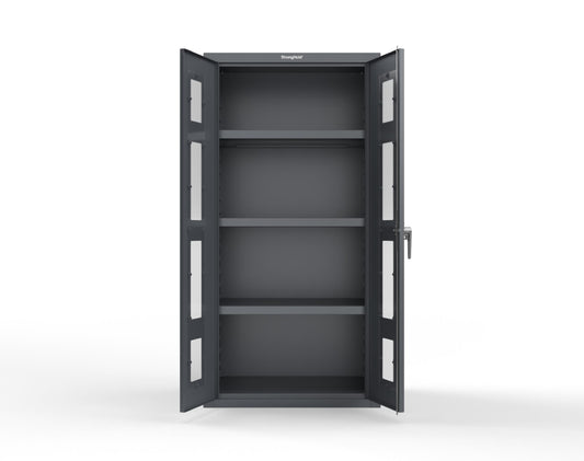 Heavy Duty 18 GA Cabinet with Clearview Doors - 36 in. W x 24 in. D x 72 in. H - 36-LD-243-P-7024