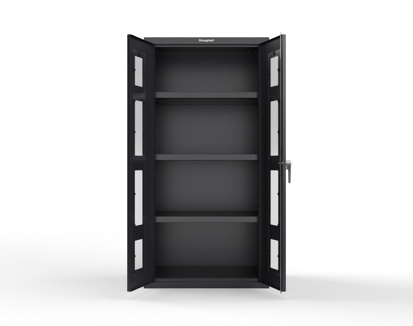 Heavy Duty 18 GA Cabinet with Clearview Doors - 36 in. W x 24 in. D x 72 in. H - 36-LD-243-P-9005