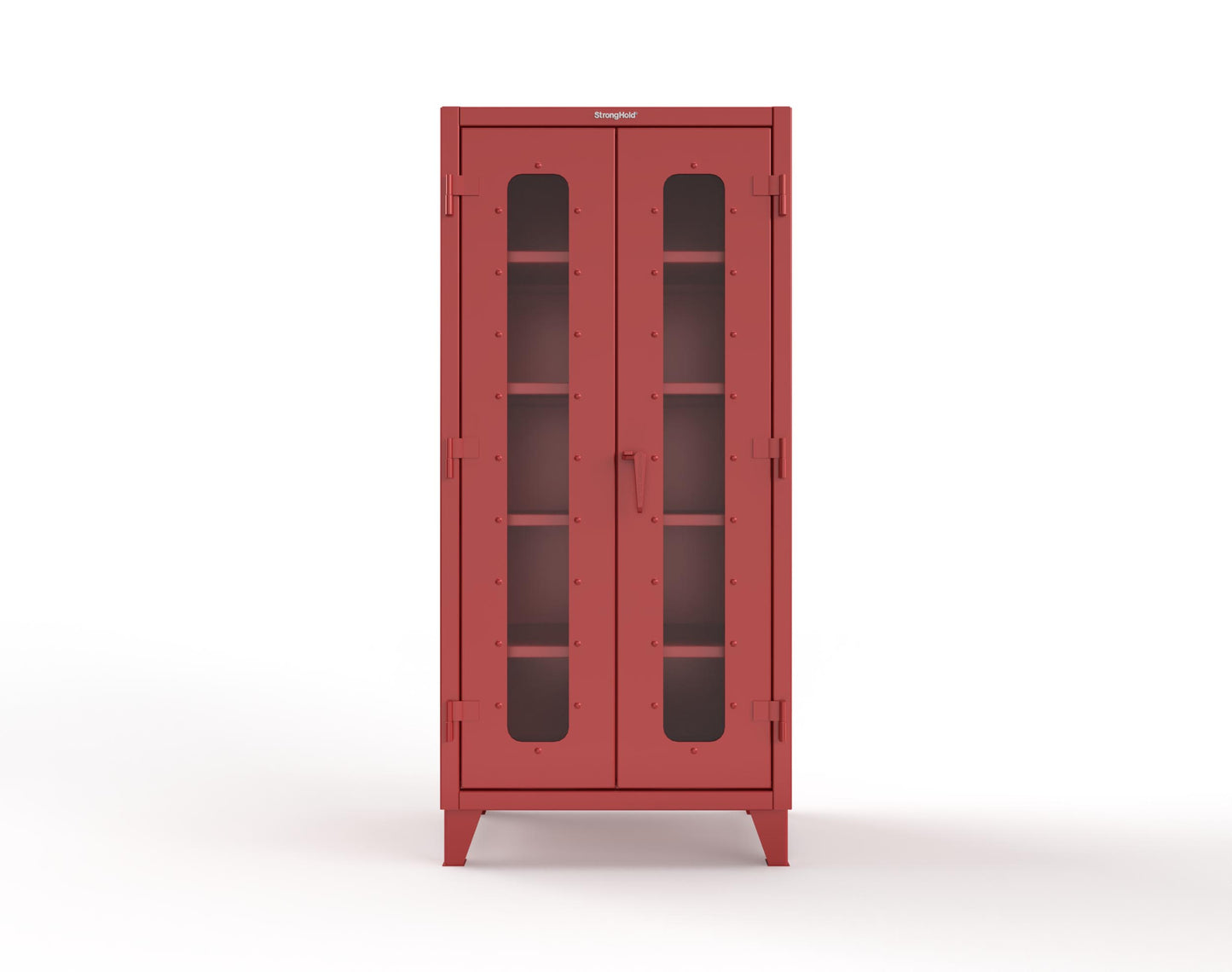 Extreme Duty 12 GA Scratch Resistant Clearview Cabinet with 4 Shelves - 36 In. W x 24 In. D x 78 In. H - 36-LD-244-SR-3001