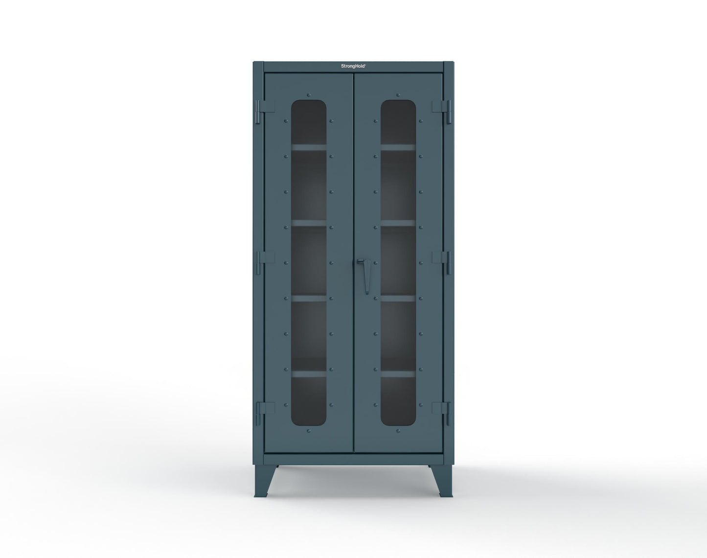 Extreme Duty 12 GA Scratch Resistant Clearview Cabinet with 4 Shelves - 36 In. W x 24 In. D x 78 In. H - 36-LD-244-SR-5001