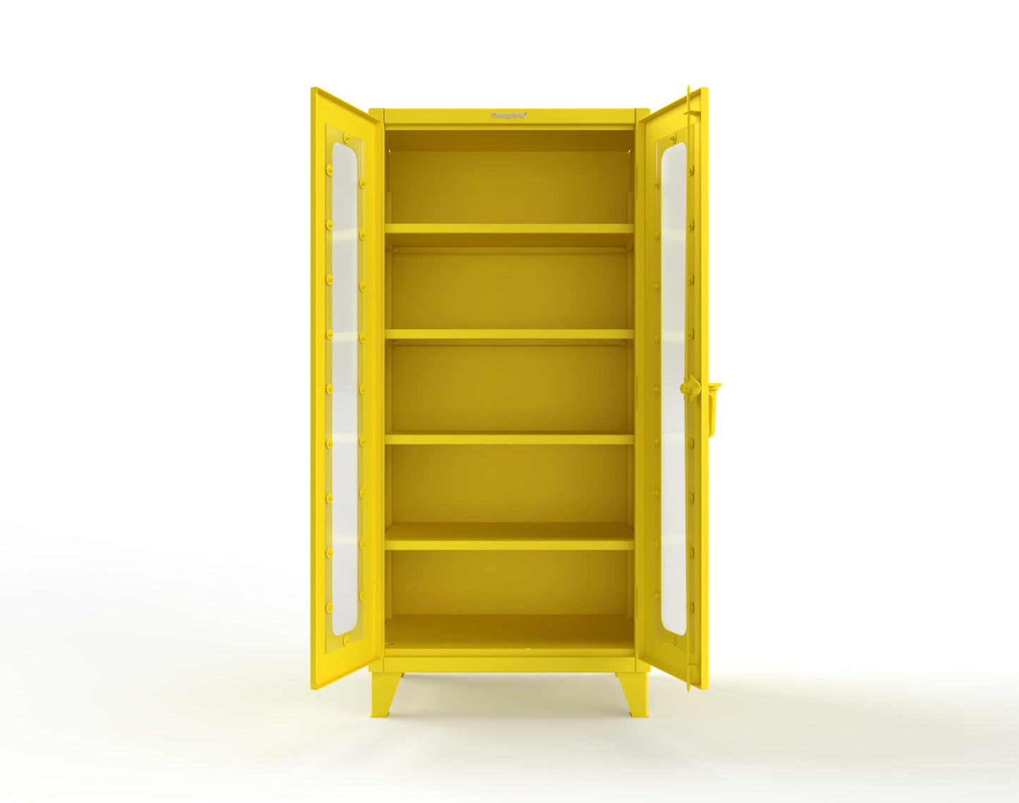 Extreme Duty 12 GA Scratch Resistant Clearview Cabinet with 4 Shelves - 36 In. W x 24 In. D x 78 In. H - 36-LD-244-SR-1021