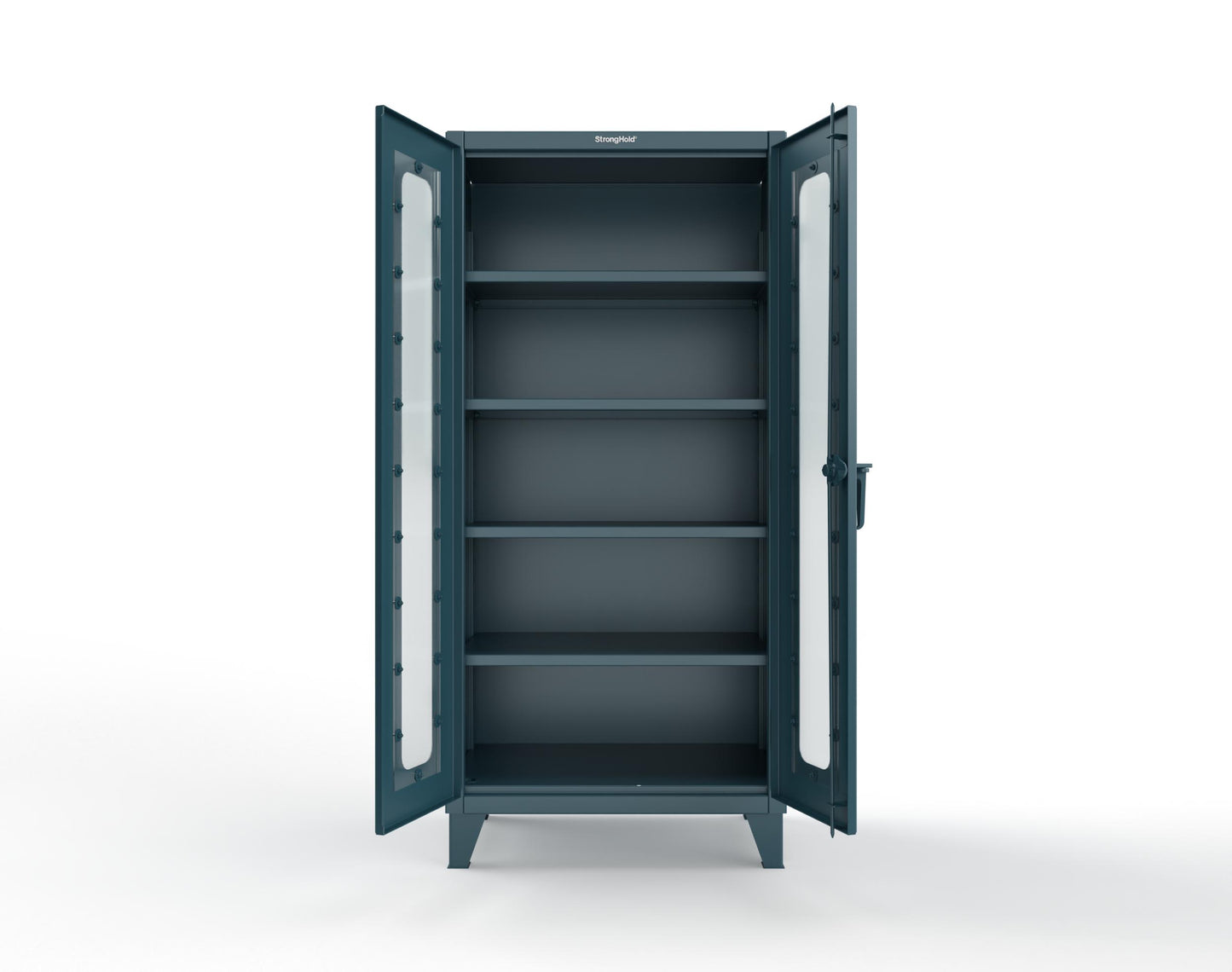 Extreme Duty 12 GA Scratch Resistant Clearview Cabinet with 4 Shelves - 36 In. W x 24 In. D x 78 In. H - 36-LD-244-SR-5001