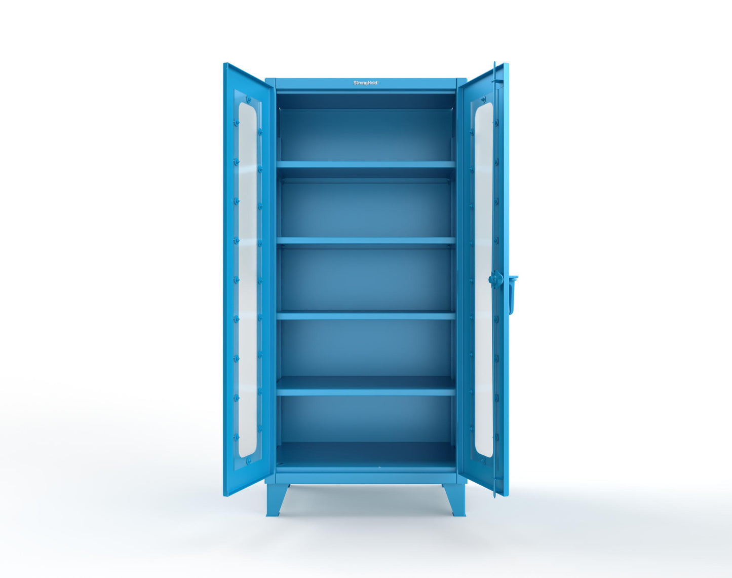 Extreme Duty 12 GA Scratch Resistant Clearview Cabinet with 4 Shelves - 36 In. W x 24 In. D x 78 In. H - 36-LD-244-SR-5012