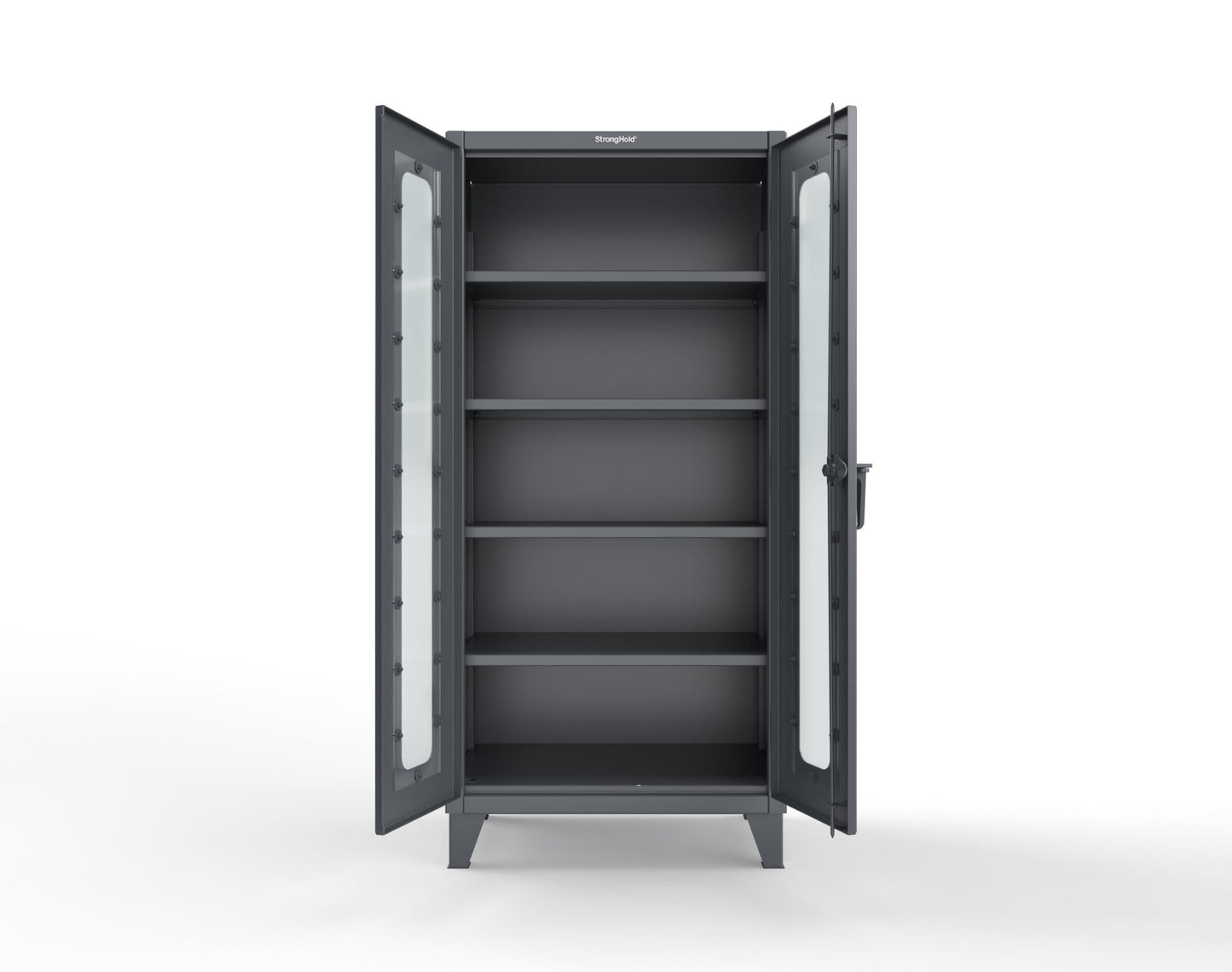 Extreme Duty 12 GA Scratch Resistant Clearview Cabinet with 4 Shelves - 36 In. W x 24 In. D x 78 In. H - 36-LD-244-SR-7024