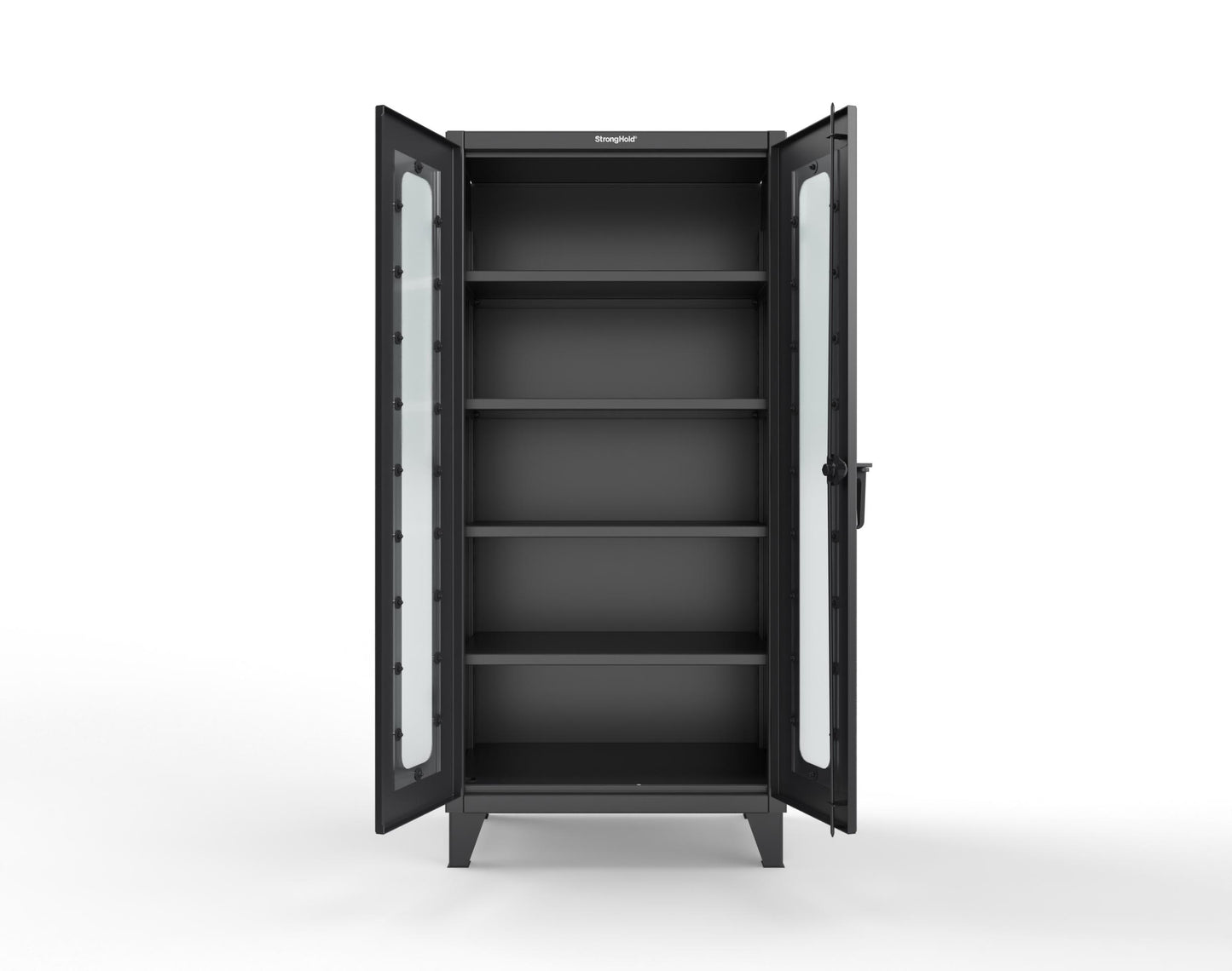 Extreme Duty 12 GA Scratch Resistant Clearview Cabinet with 4 Shelves - 36 In. W x 24 In. D x 78 In. H - 36-LD-244-SR-9005