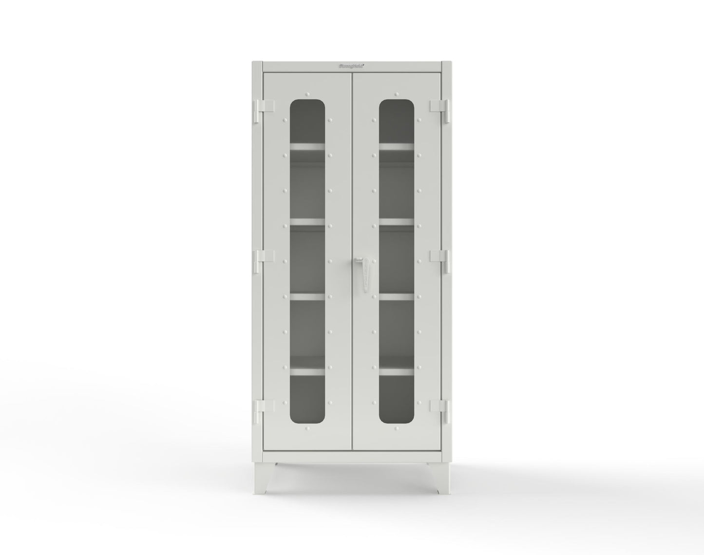 Extreme Duty 12 GA Scratch Resistant Clearview Cabinet with 4 Shelves - 36 In. W x 24 In. D x 78 In. H - 36-LD-244-SR-9003