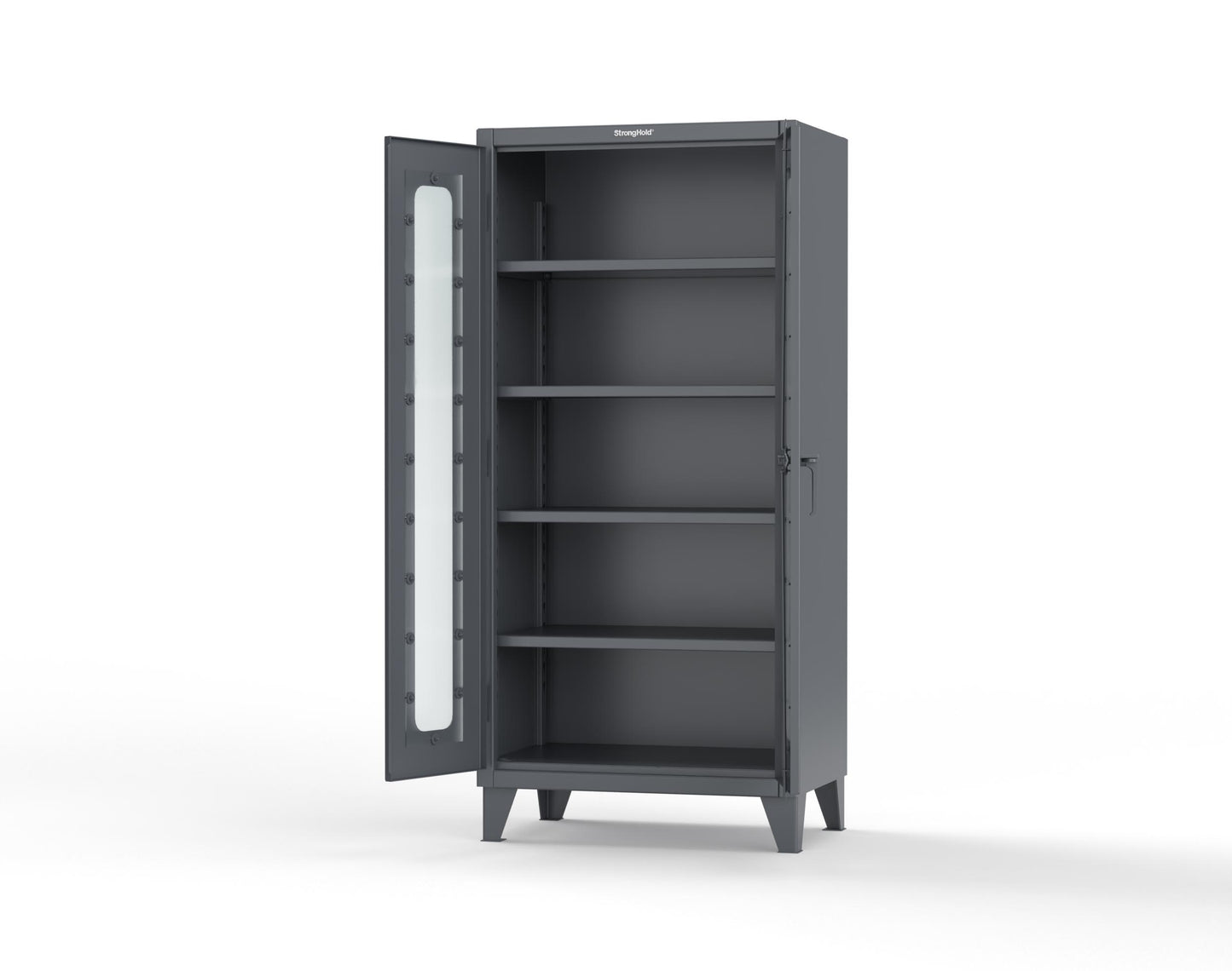 Extreme Duty 12 GA Clearview Cabinet with 4 Shelves- 36 In. W x 24 In. D x 78 In. H - 36-LD-244-7024