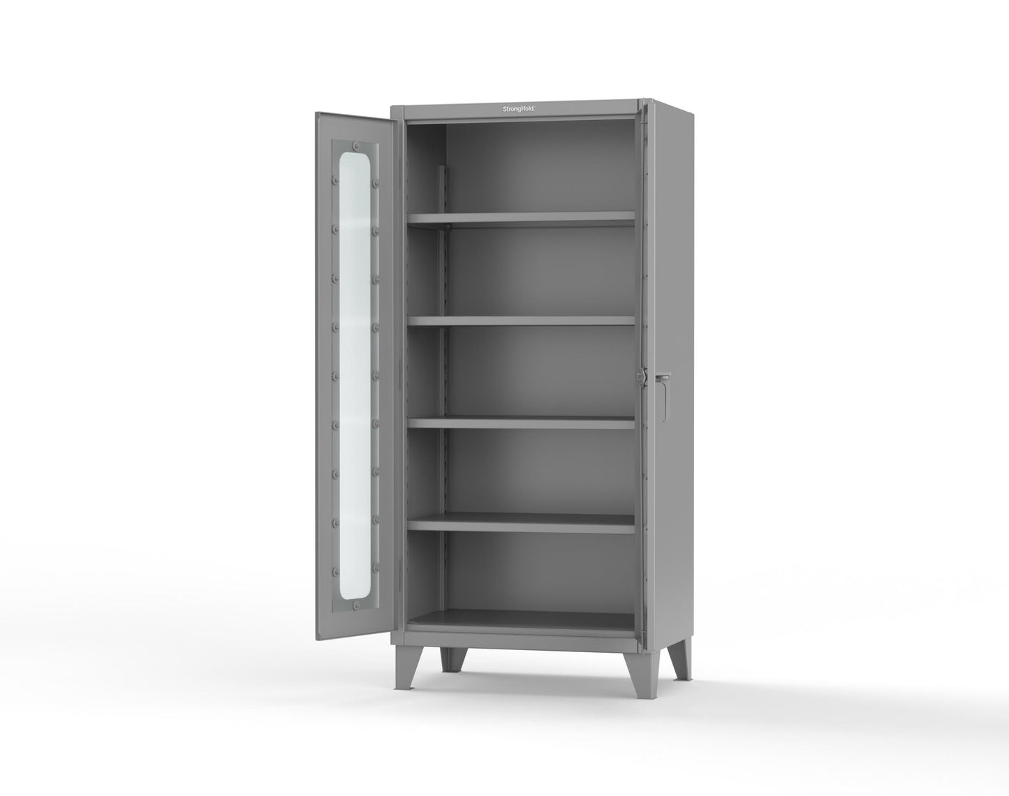 Extreme Duty 12 GA Clearview Cabinet with 4 Shelves- 36 In. W x 24 In. D x 78 In. H - 36-LD-244-7037