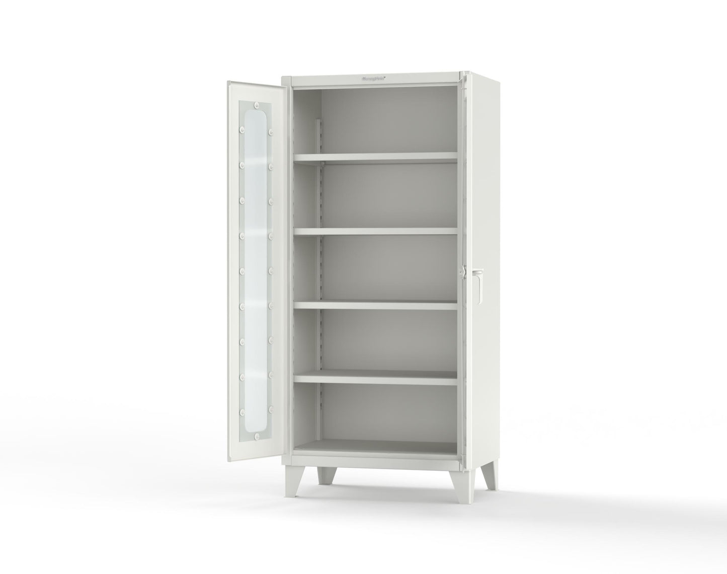 Extreme Duty 12 GA Clearview Cabinet with 4 Shelves- 36 In. W x 24 In. D x 78 In. H - 36-LD-244-9003