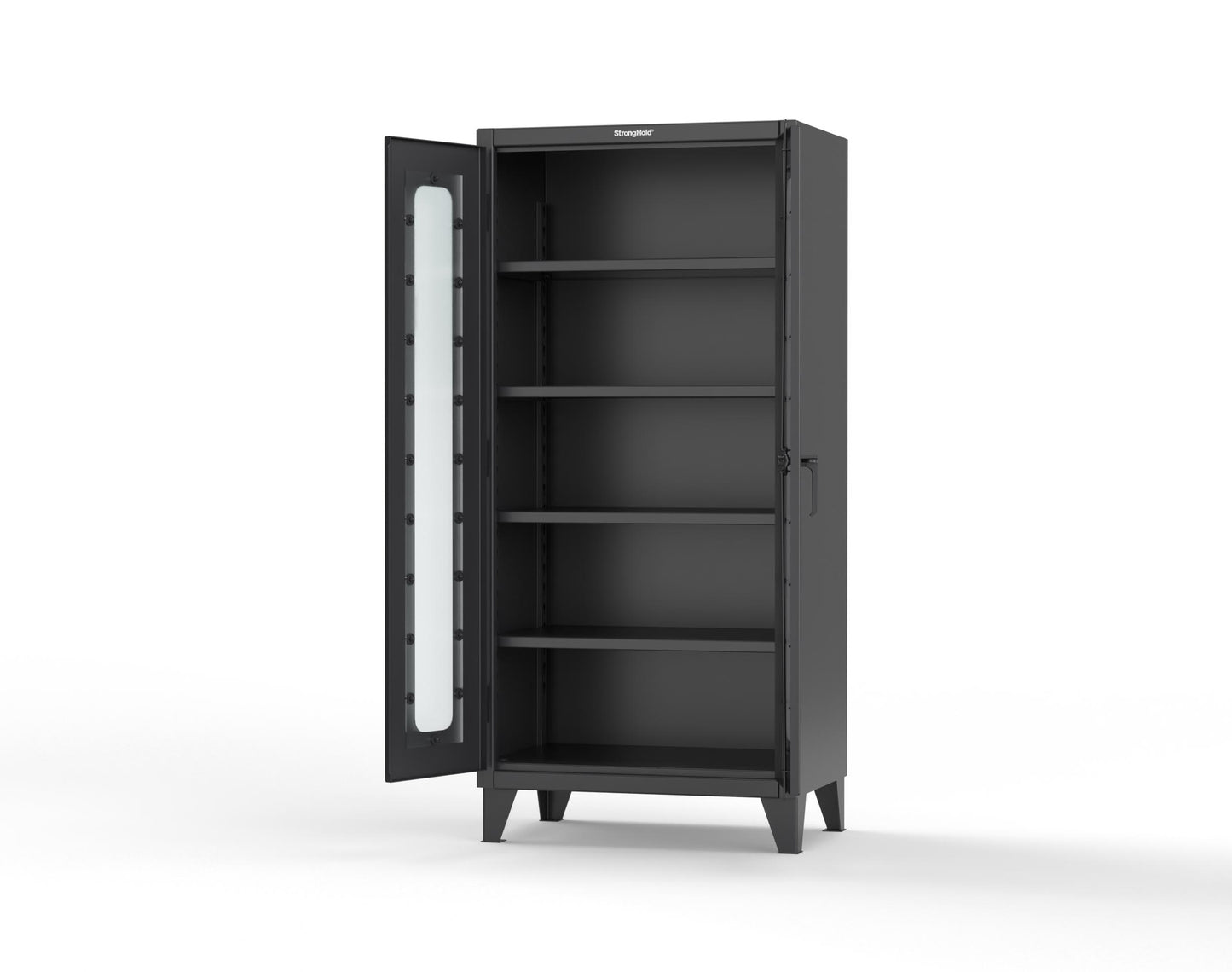 Extreme Duty 12 GA Clearview Cabinet with 4 Shelves- 36 In. W x 24 In. D x 78 In. H - 36-LD-244-9005