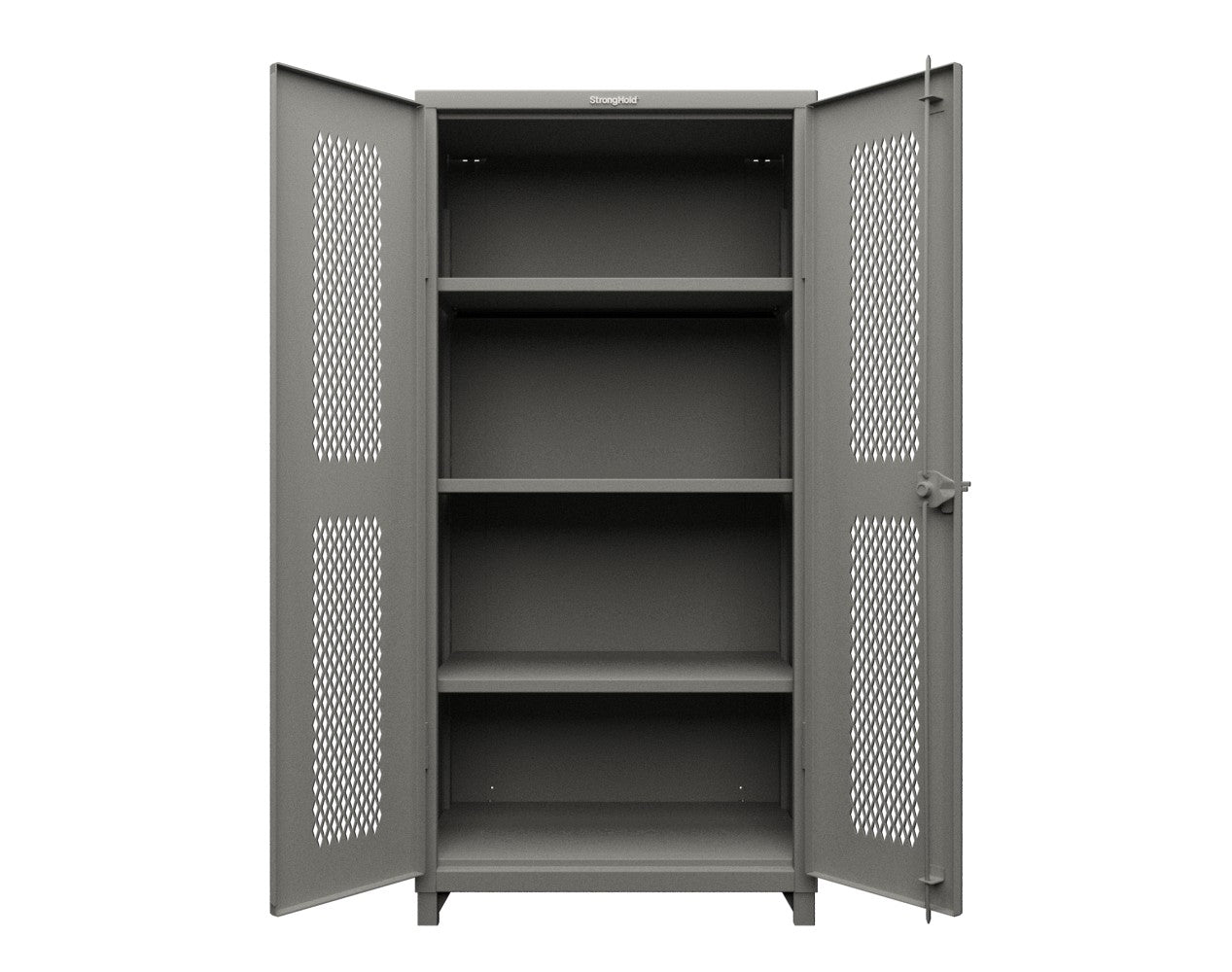 Extra Heavy Duty 14 GA Cabinet with Ventilated (Diamond) Doors - 36 In. W x 24 In. D x 75 In. H
