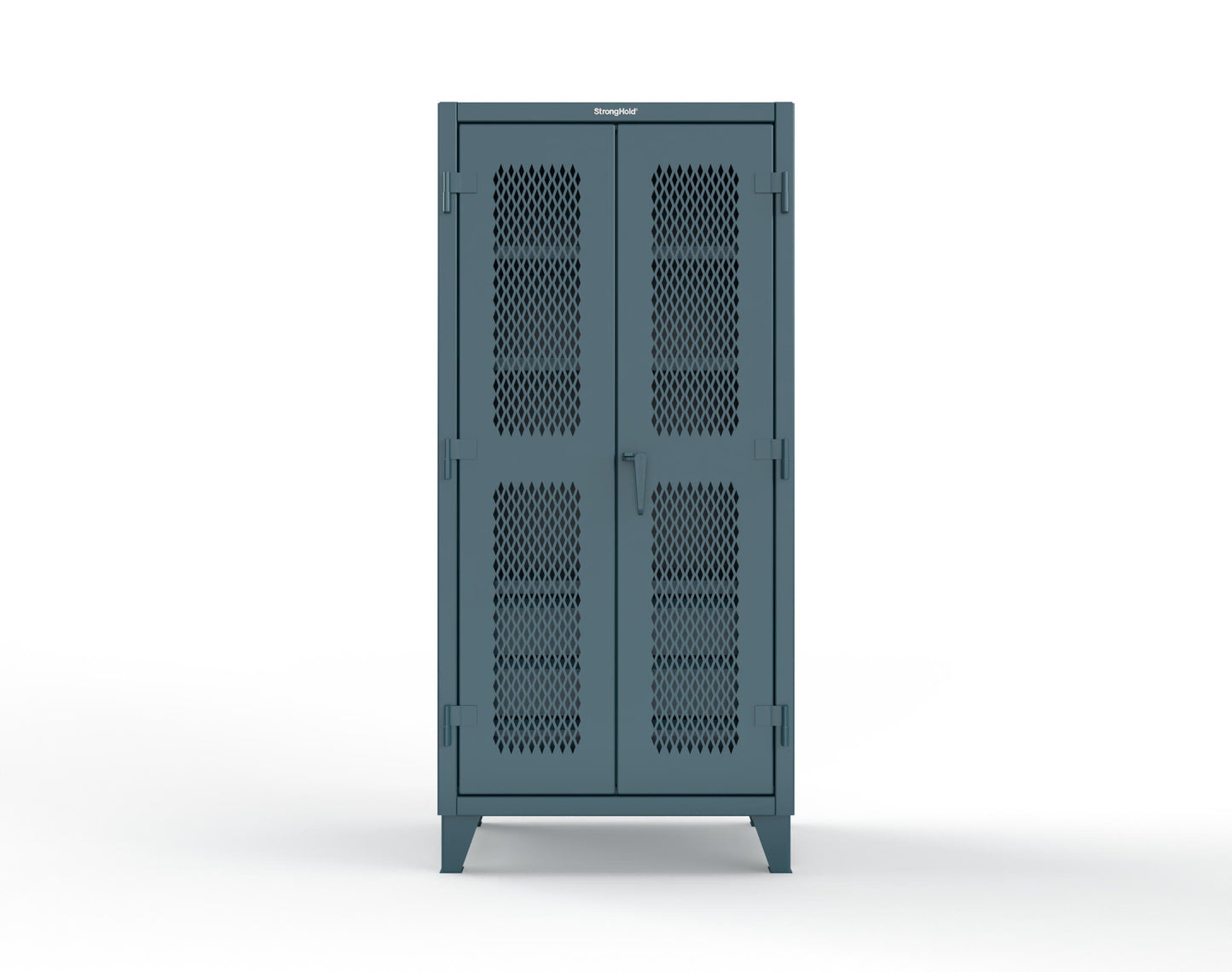Extreme Duty 12 GA Ventilated (Diamond) Cabinet with 6 Half-Width Drawers, 4 Shelves - 36 In. W x 24 In. D x 78 In. H - 36-V-244-6.5DB-5001