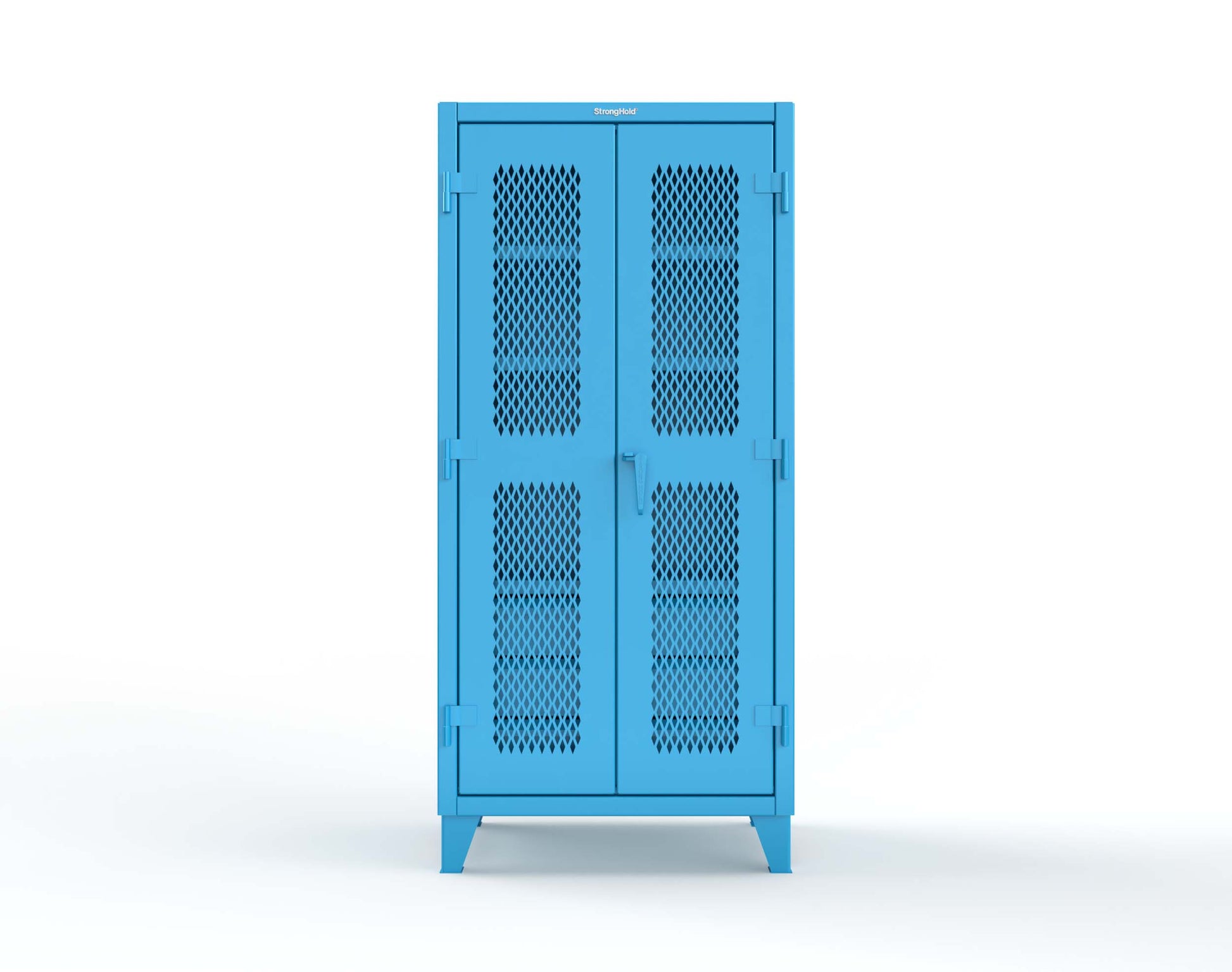 Extreme Duty 12 GA Ventilated (Diamond) Cabinet with 6 Half-Width Drawers, 4 Shelves - 36 In. W x 24 In. D x 78 In. H - 36-V-244-6.5DB-5012