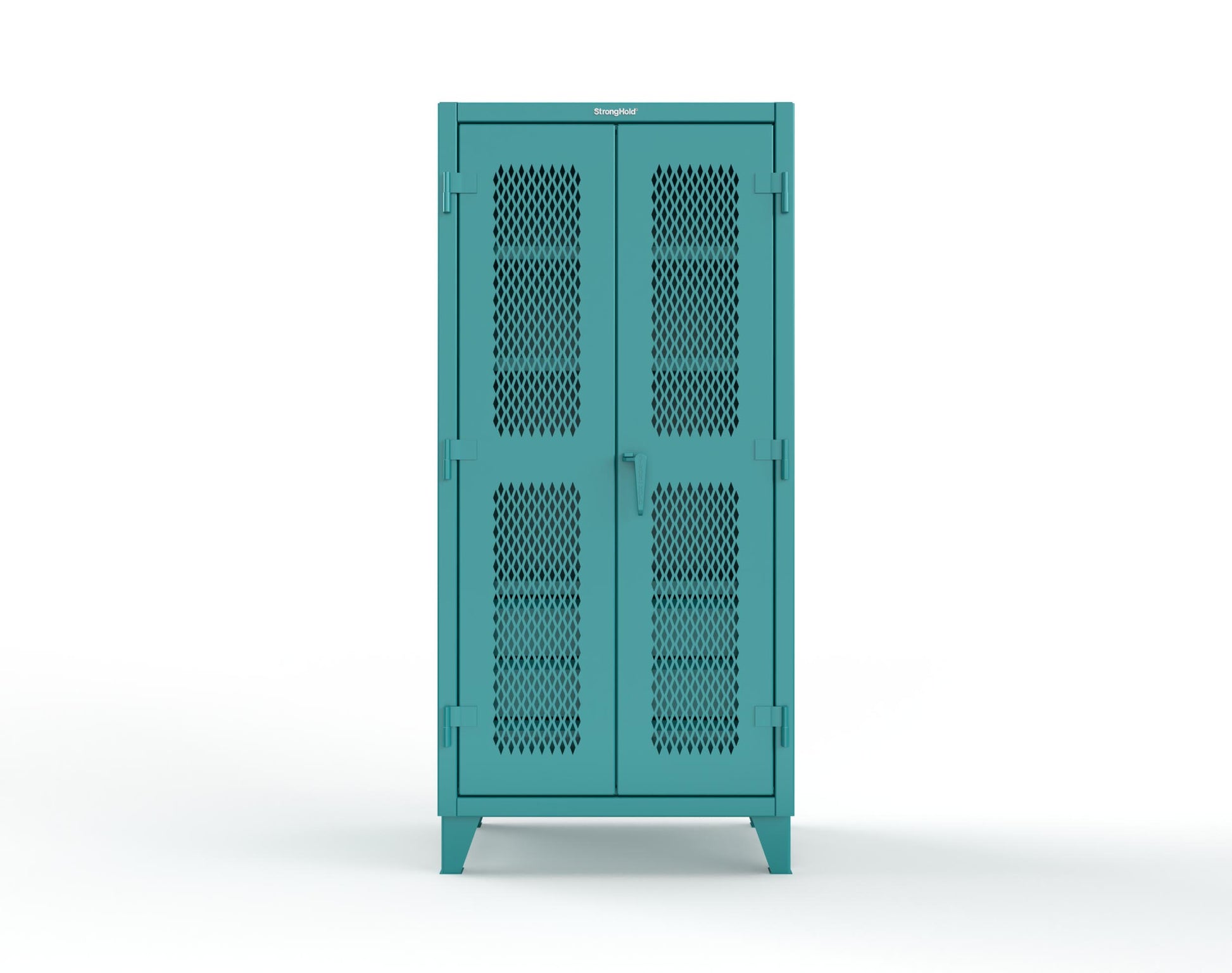 Extreme Duty 12 GA Ventilated (Diamond) Cabinet with 6 Half-Width Drawers, 4 Shelves - 36 In. W x 24 In. D x 78 In. H - 36-V-244-6.5DB-5021