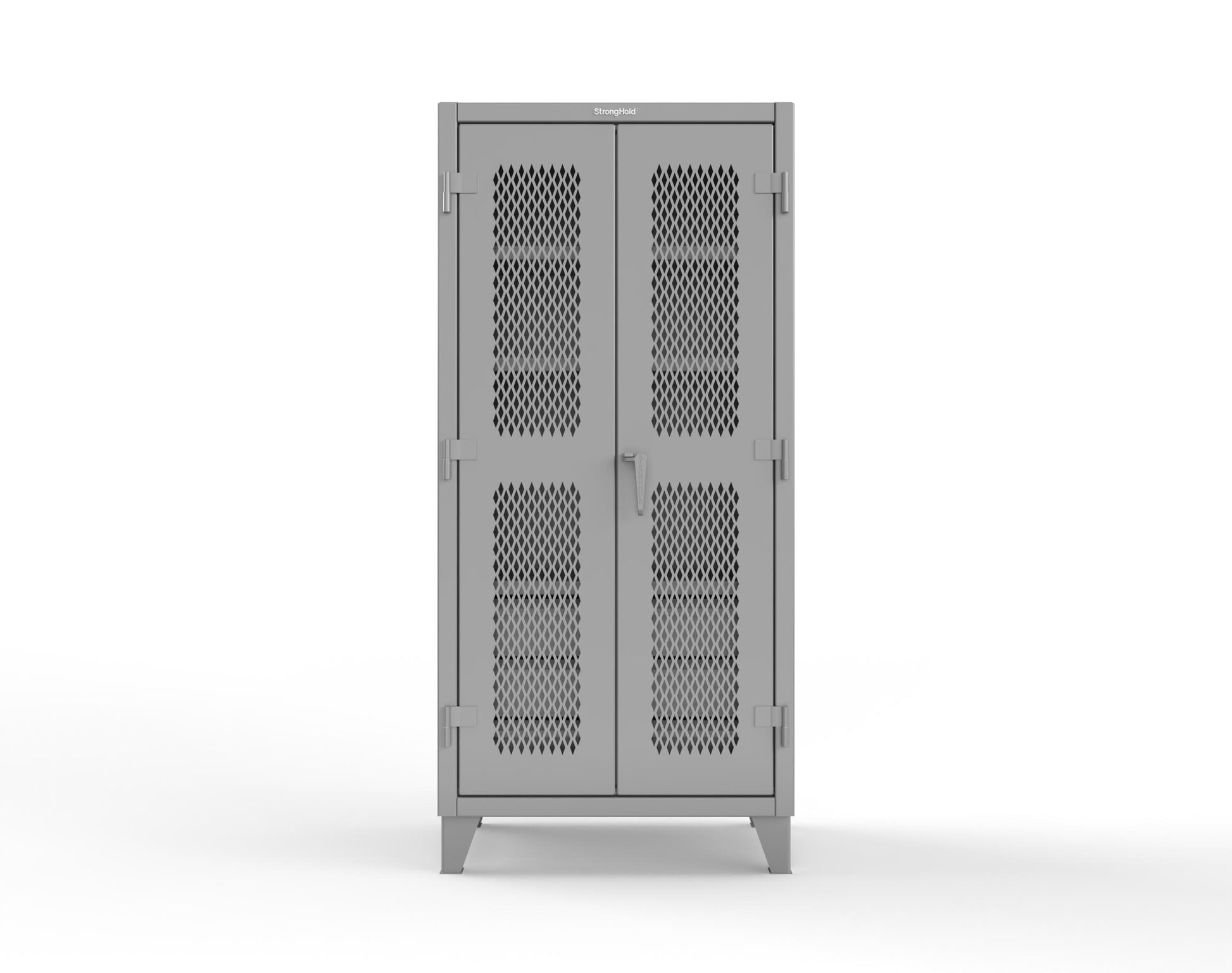 Extreme Duty 12 GA Ventilated (Diamond) Cabinet with 6 Half-Width Drawers, 4 Shelves - 36 In. W x 24 In. D x 78 In. H - 36-V-244-6.5DB-7037