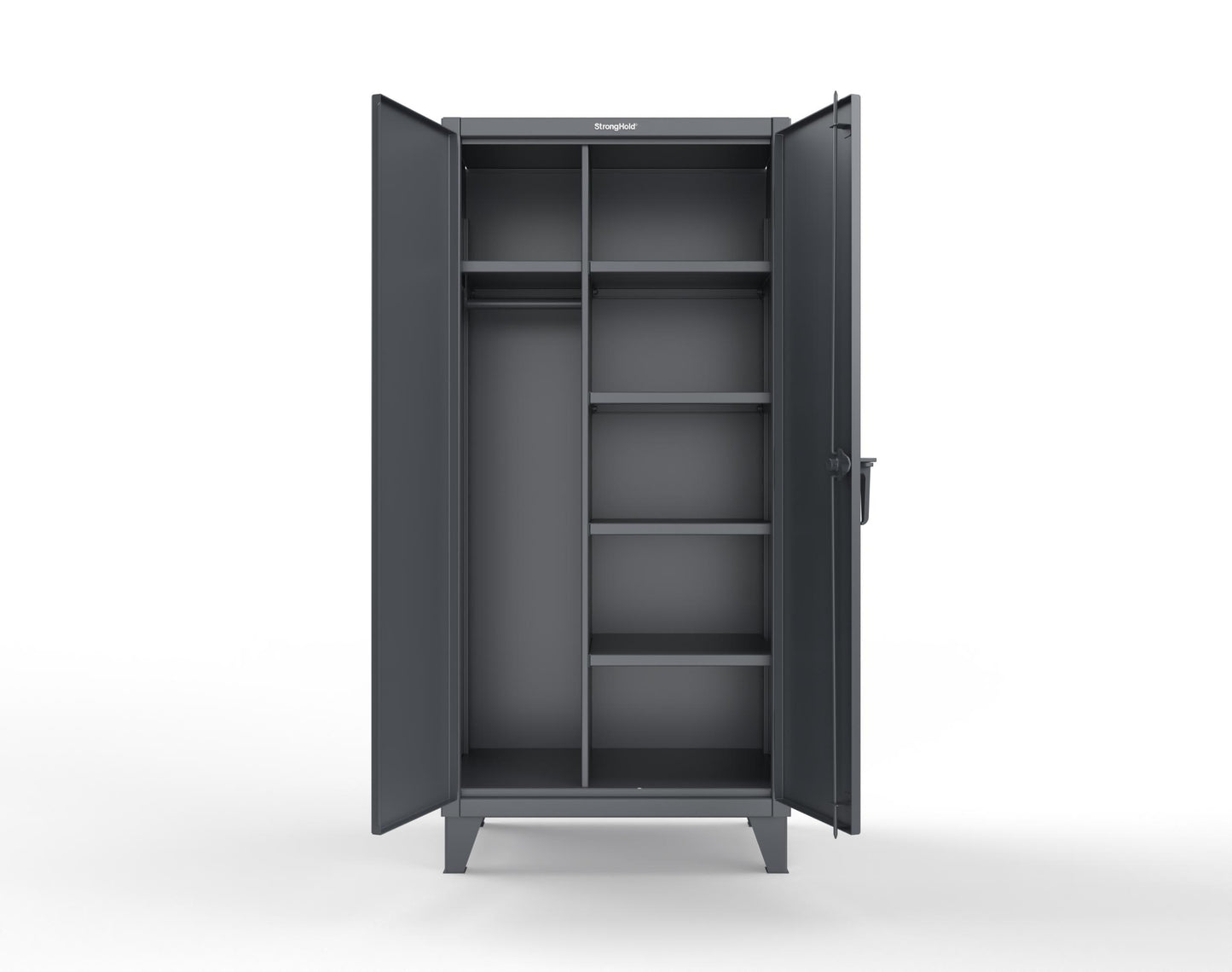 Extreme Duty 12 GA Uniform Cabinet with 5 Shelves - 36 In. W x 24 In. D x 78 In. H - 36-W-245-7024
