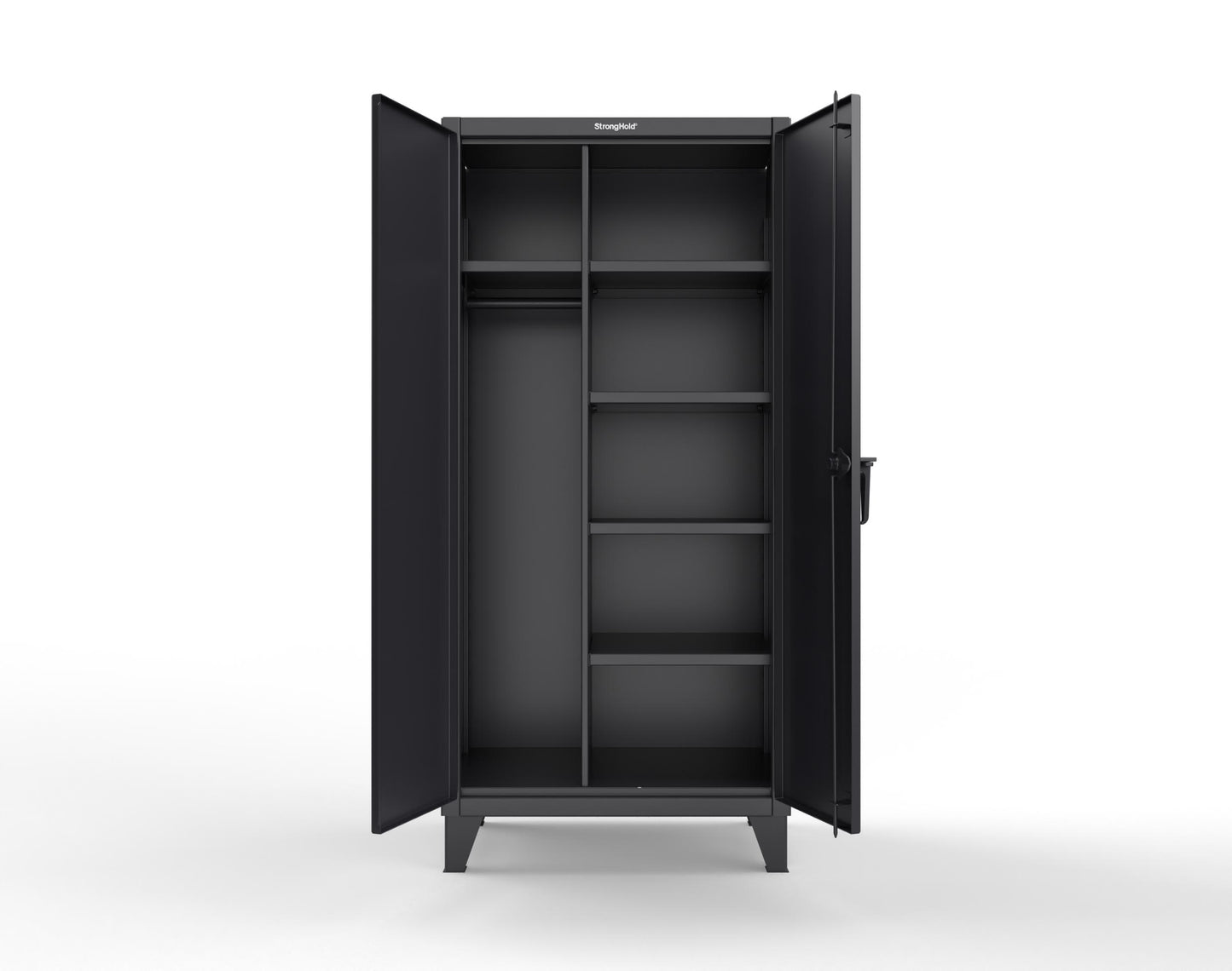 Extreme Duty 12 GA Uniform Cabinet with 5 Shelves - 36 In. W x 24 In. D x 78 In. H - 36-W-245-9005