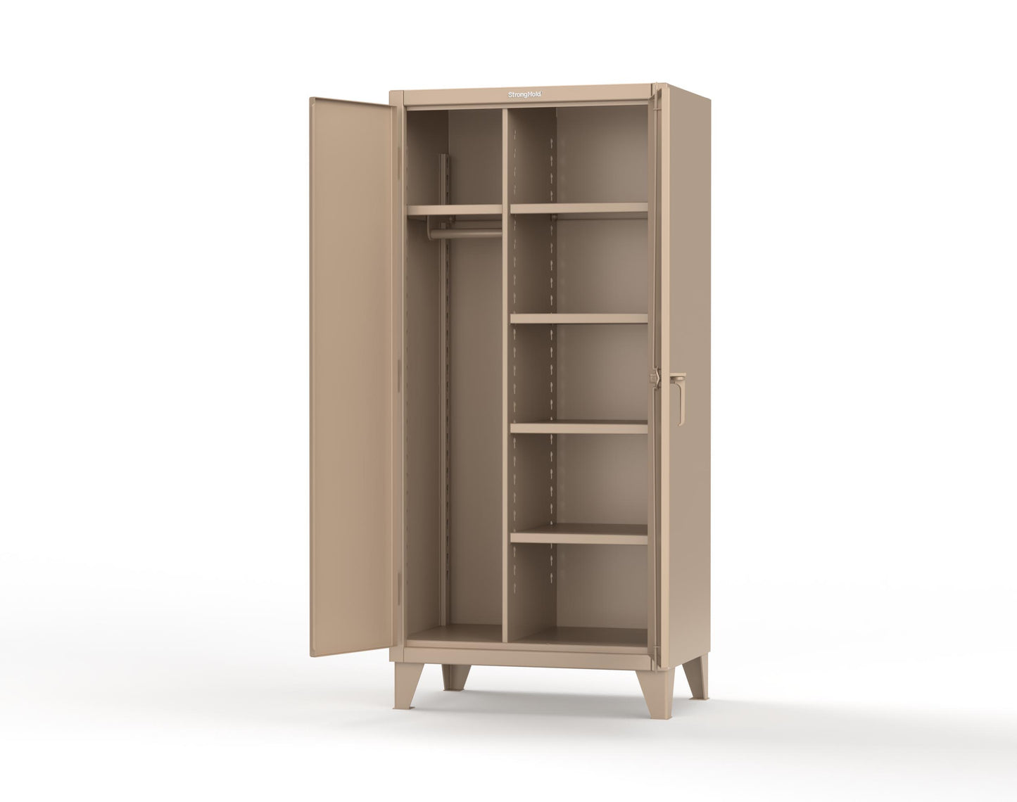 Extreme Duty 12 GA Uniform Cabinet with 5 Shelves - 36 In. W x 24 In. D x 78 In. H - 36-W-245-1019